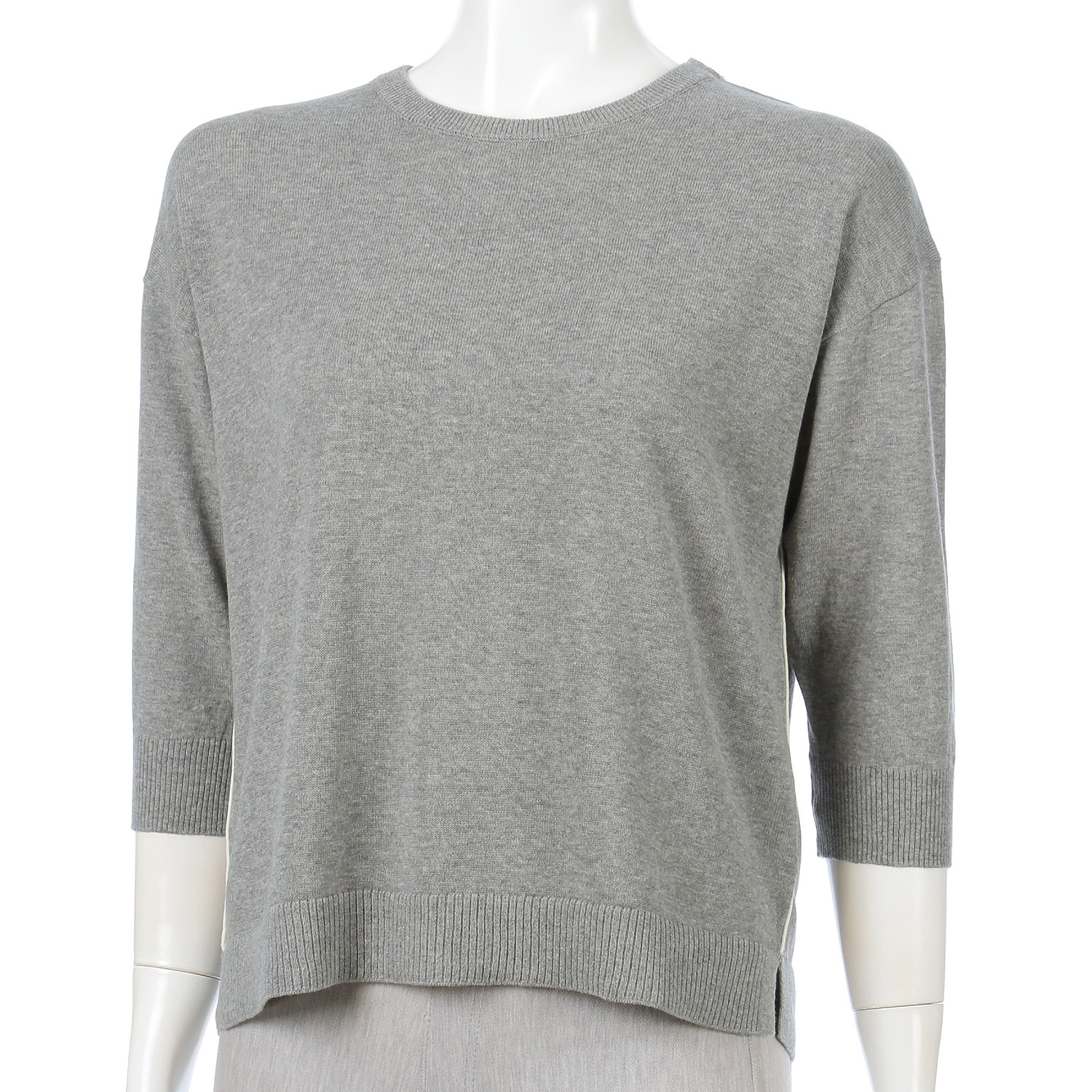 脇配色ライン天竺プルオーバー - 画像1