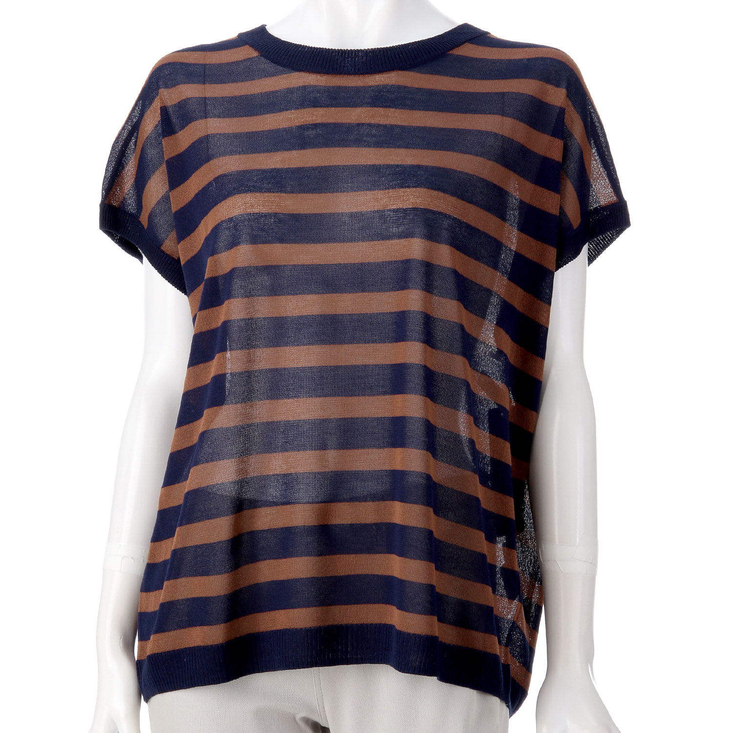 天竺ワイドシルエットボーダープルオーバー - 画像2