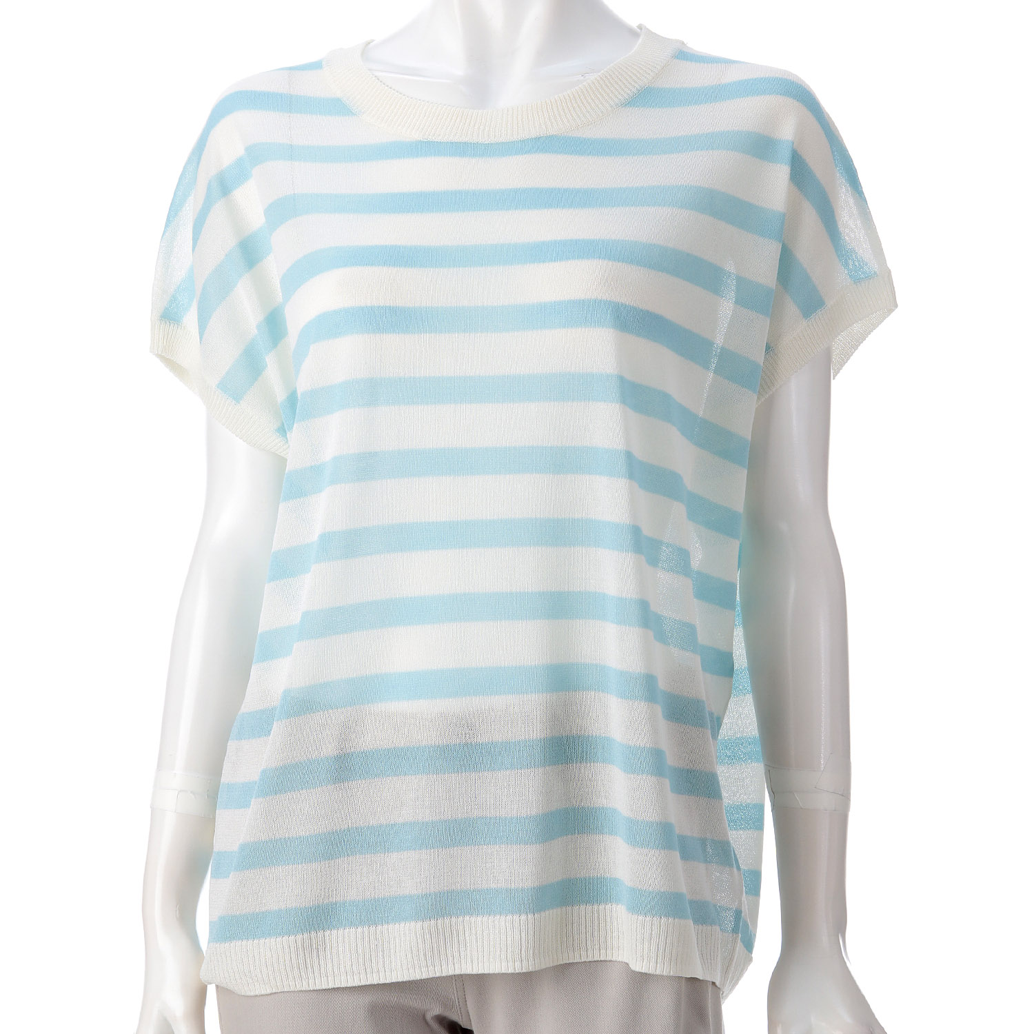 天竺ワイドシルエットボーダープルオーバー - 画像3