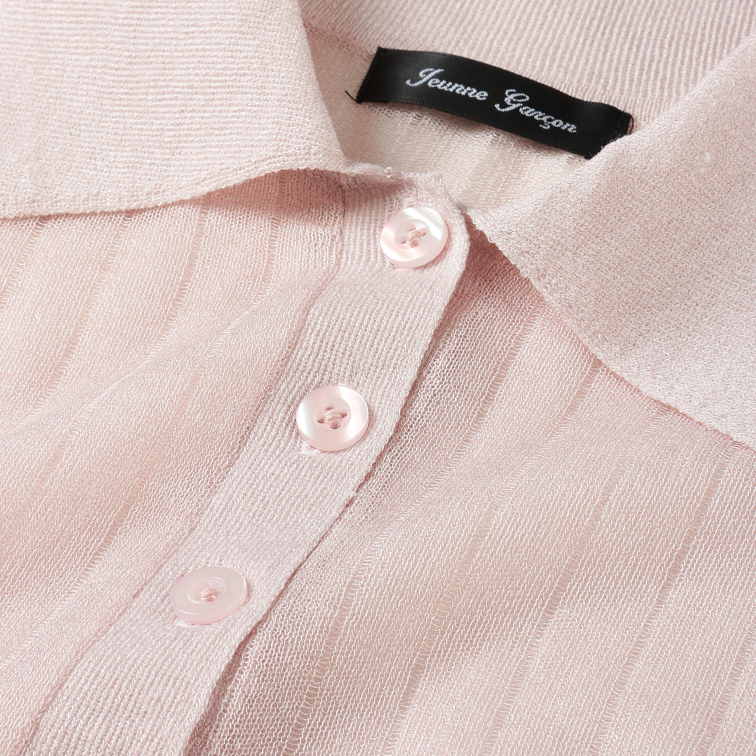 シアーポロ衿セーター - 画像7