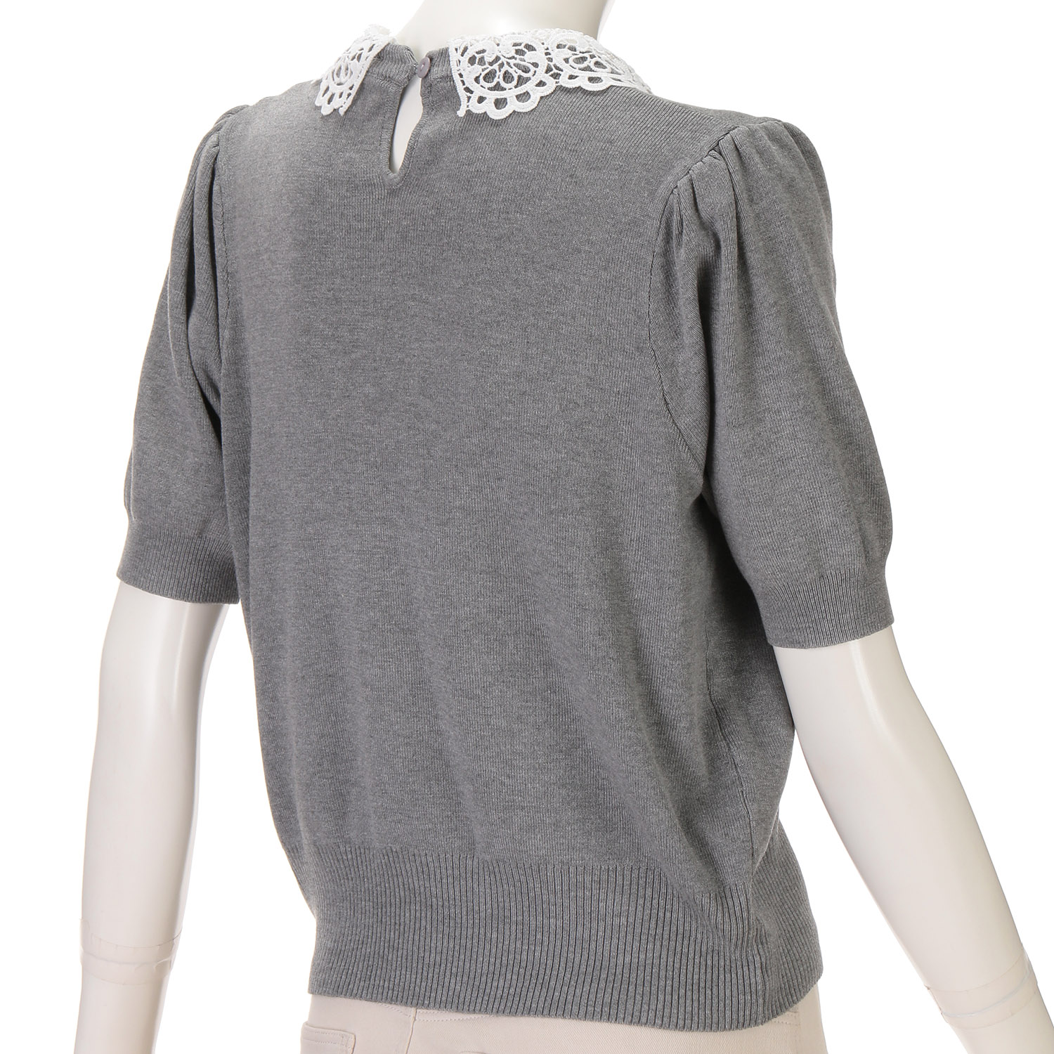 レースカラー付サマーニット - 画像4