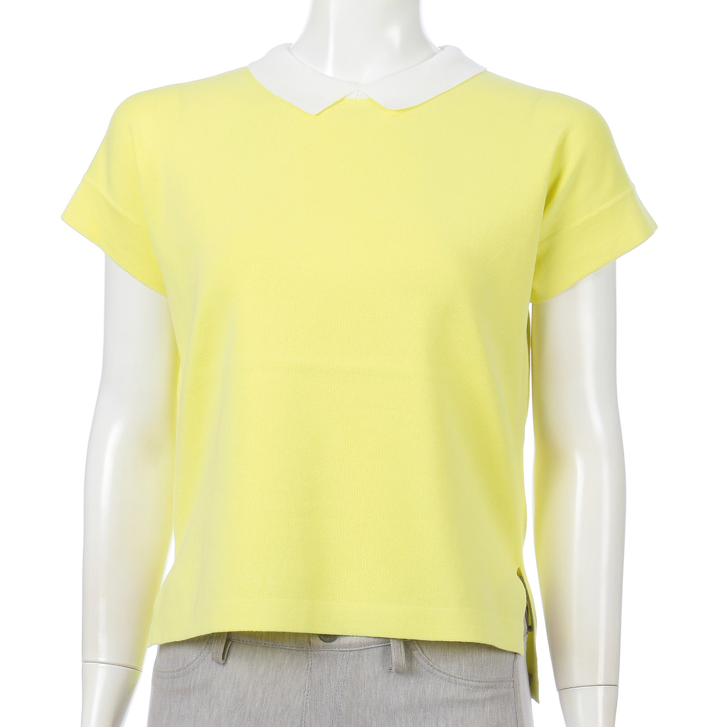 衿配色フレンチ袖プルオーバー - 画像4