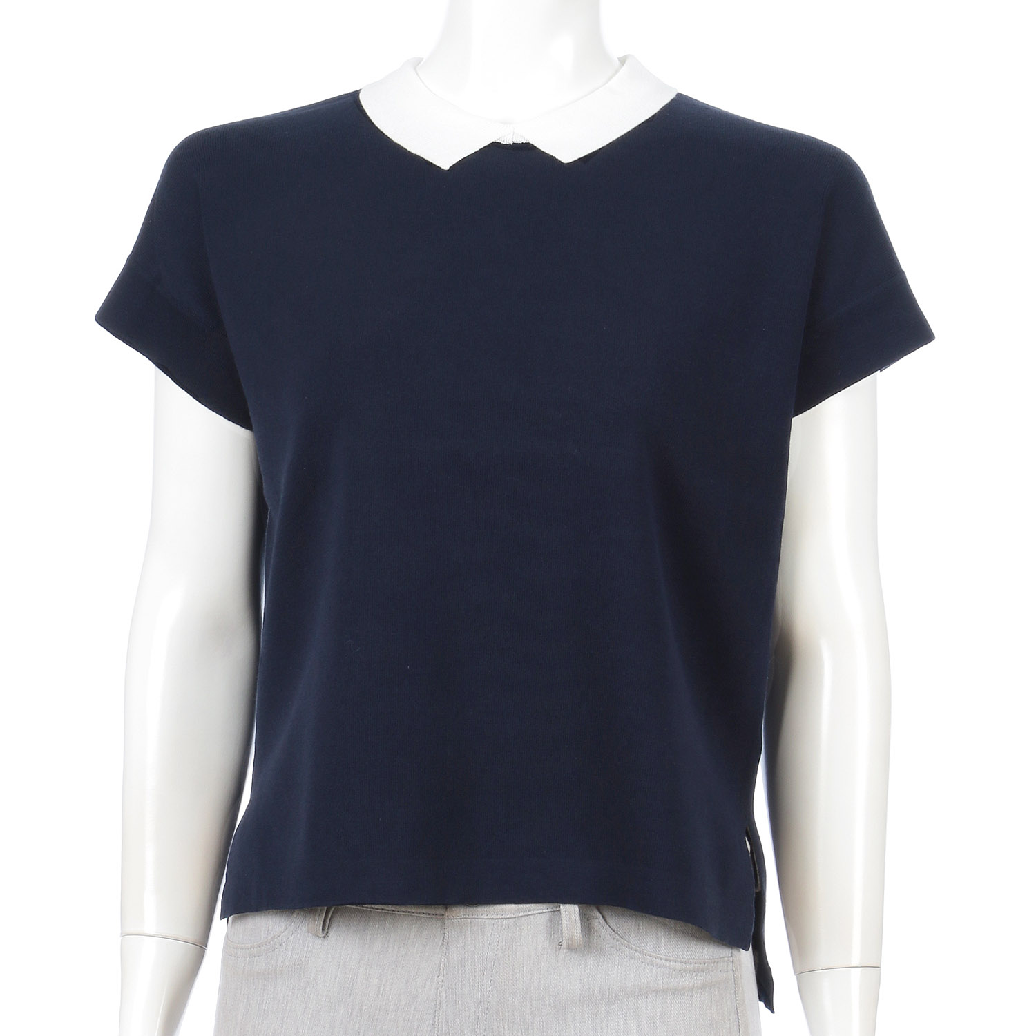 衿配色フレンチ袖プルオーバー - 画像9