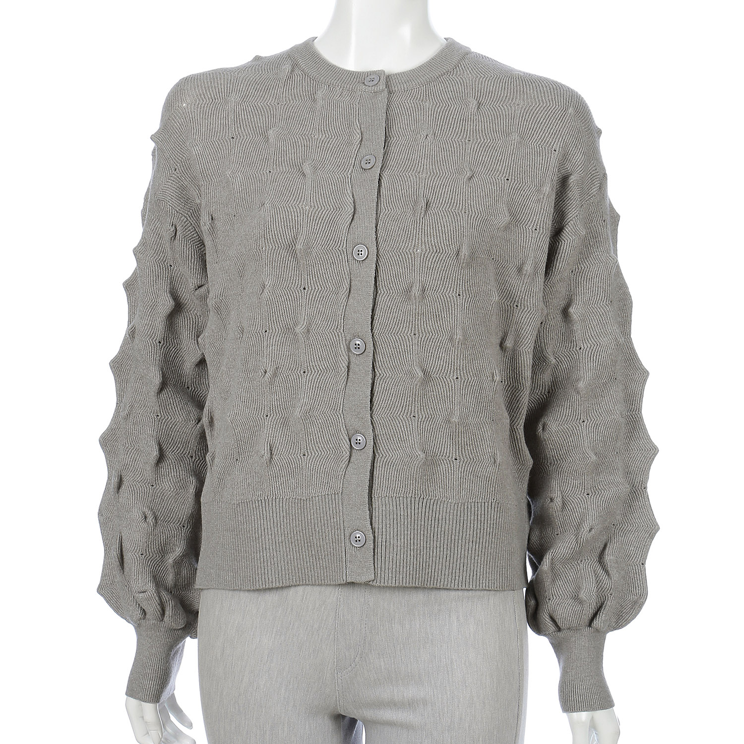 ポコポコ編地カーディガン - 画像1