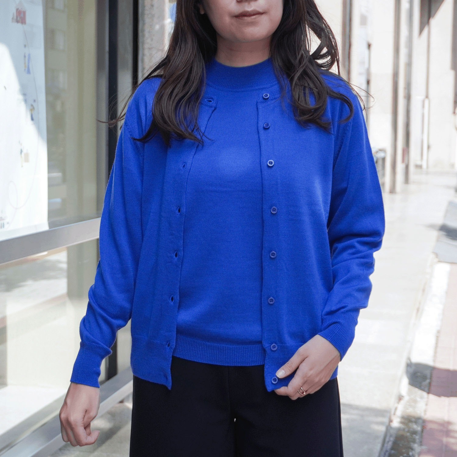 ウール100％ベーシックハイネックセーター - 画像7