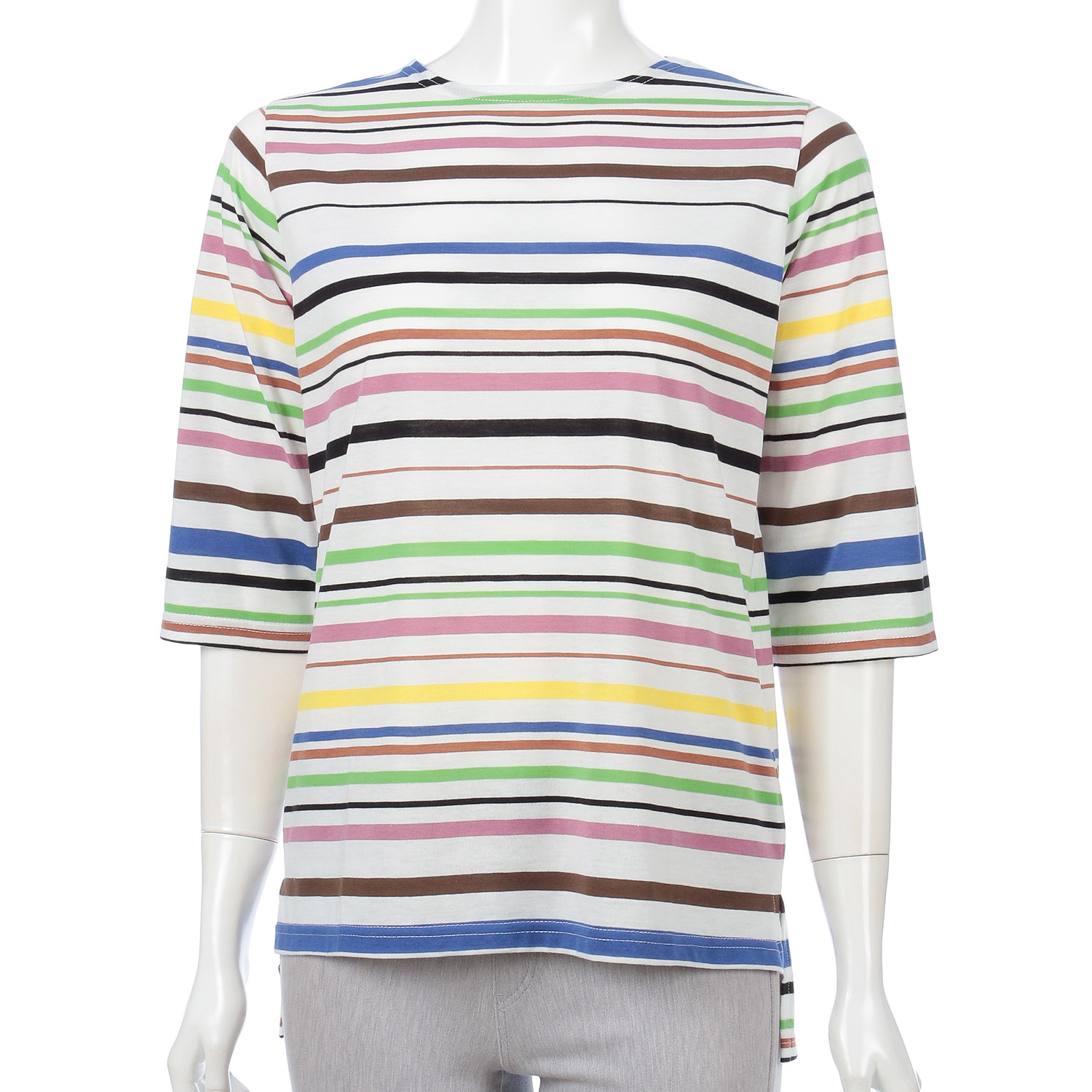 カラフルボーダーチュニック - 画像1