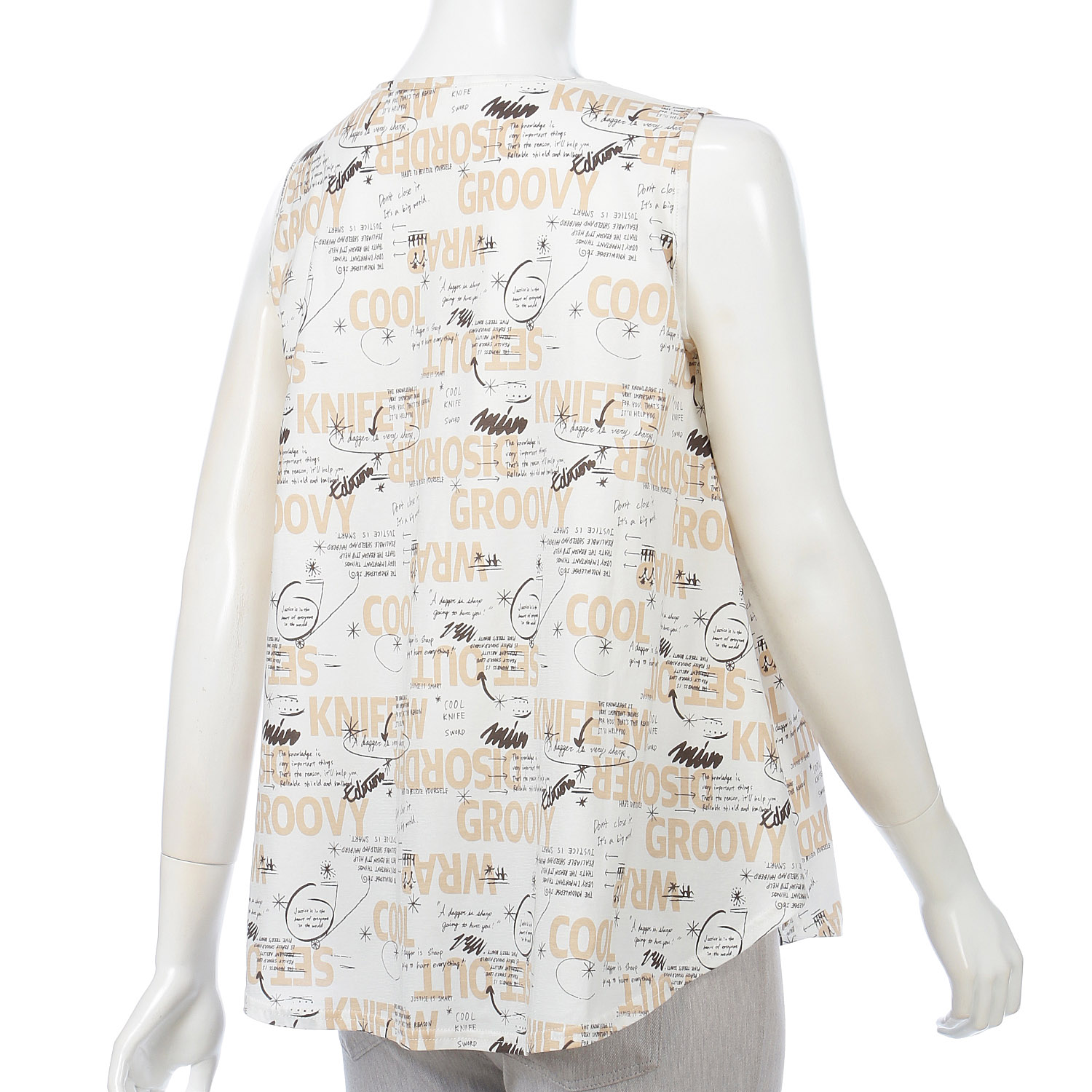 英字フレアーノースリーブカットソー - 画像5