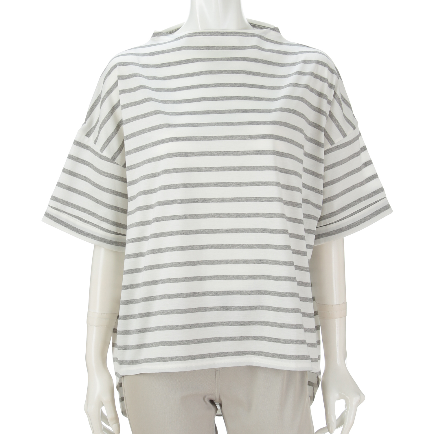 ボーダー背長プルオーバー - 画像2