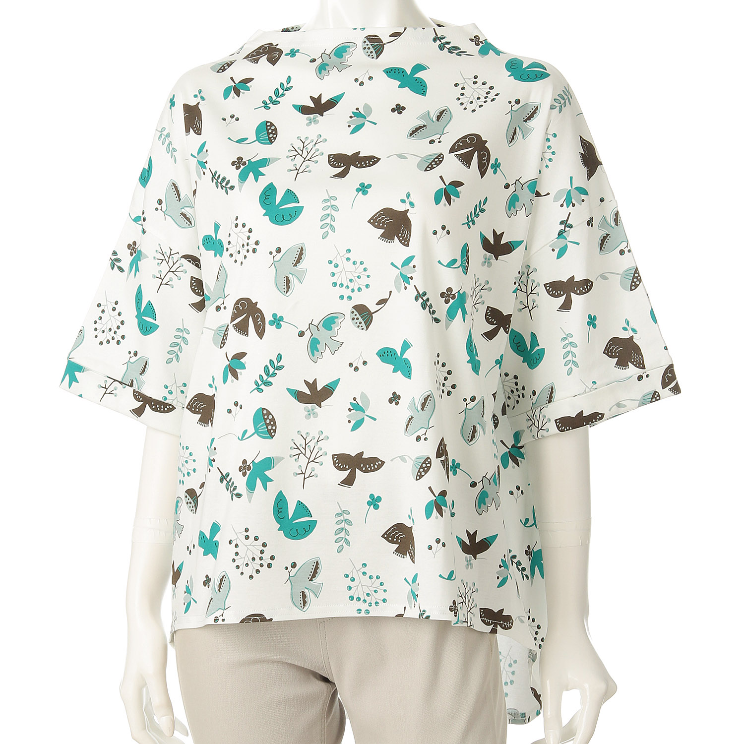 バードプリントプルオーバー - 画像1