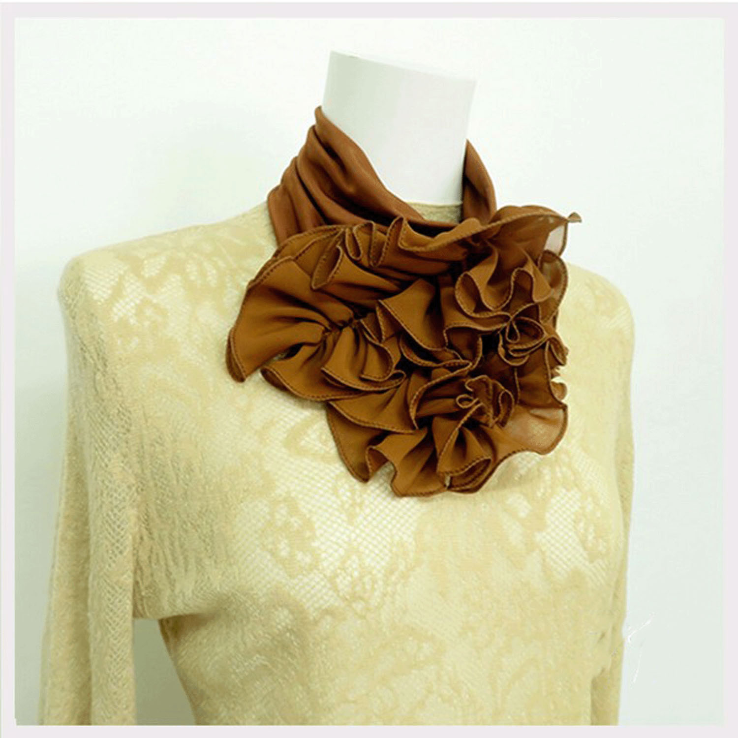 フリルネックカバー 無地 - 画像5