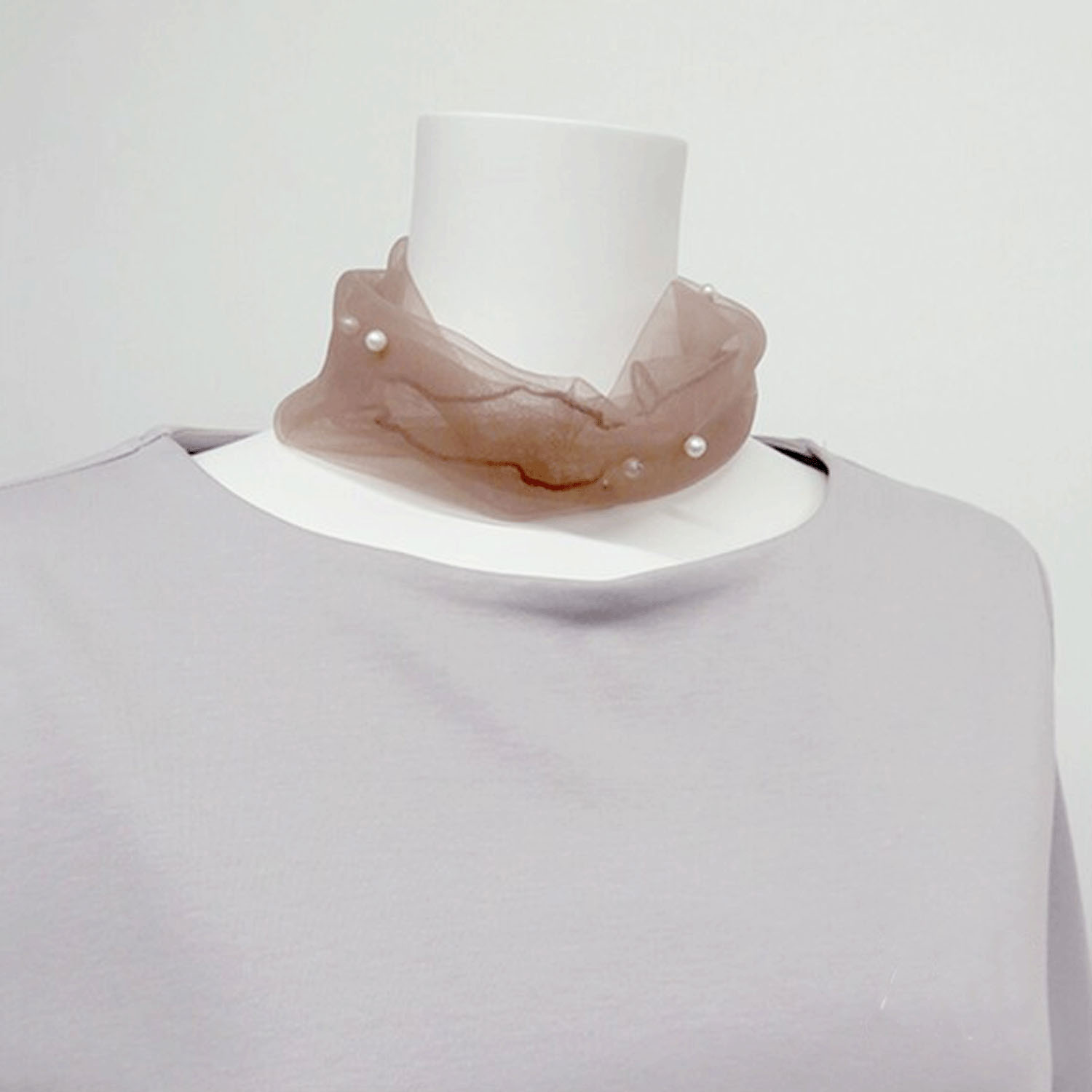 【ブラウン終了】ネックカバーパール - 画像1