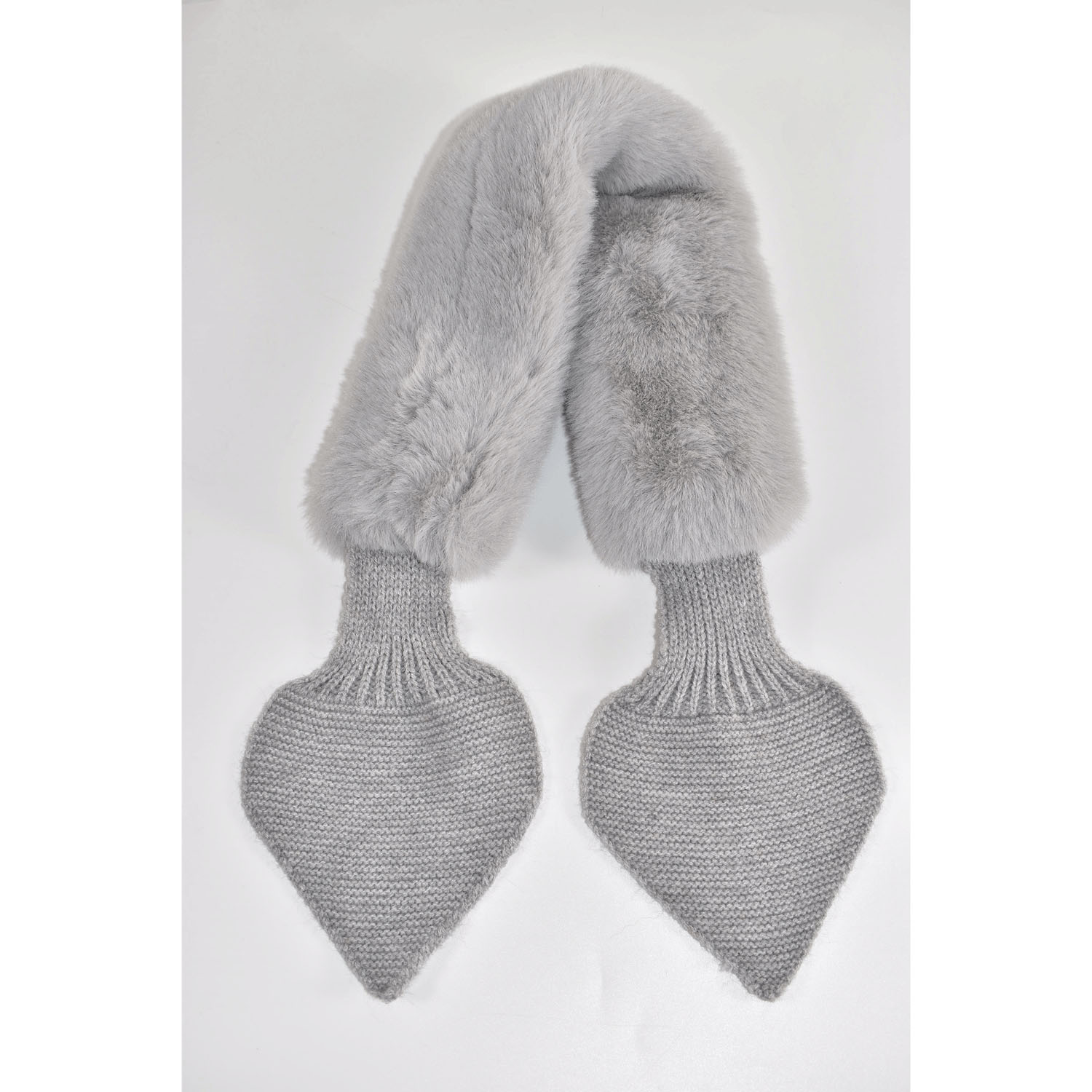 【ベージュ終了】ニット＆ファーティペット - 画像5