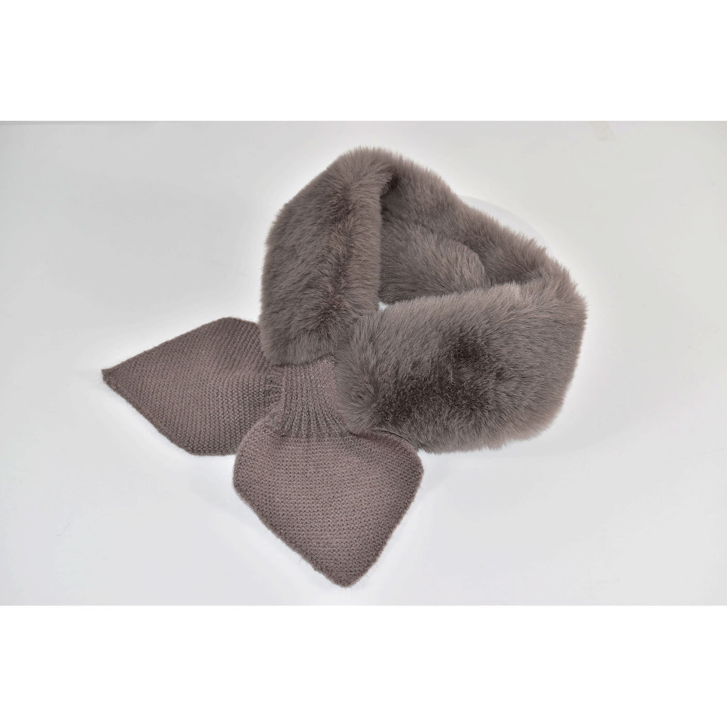 【ベージュ終了】ニット＆ファーティペット - 画像10