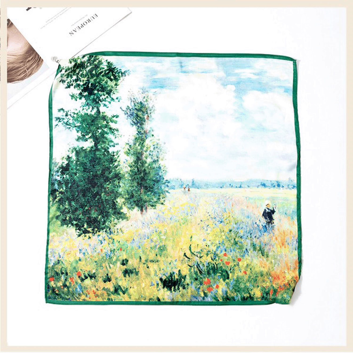 【ホワイト終了】マグネット付きスカーフ マルチプリント シルバー金具 - 画像13