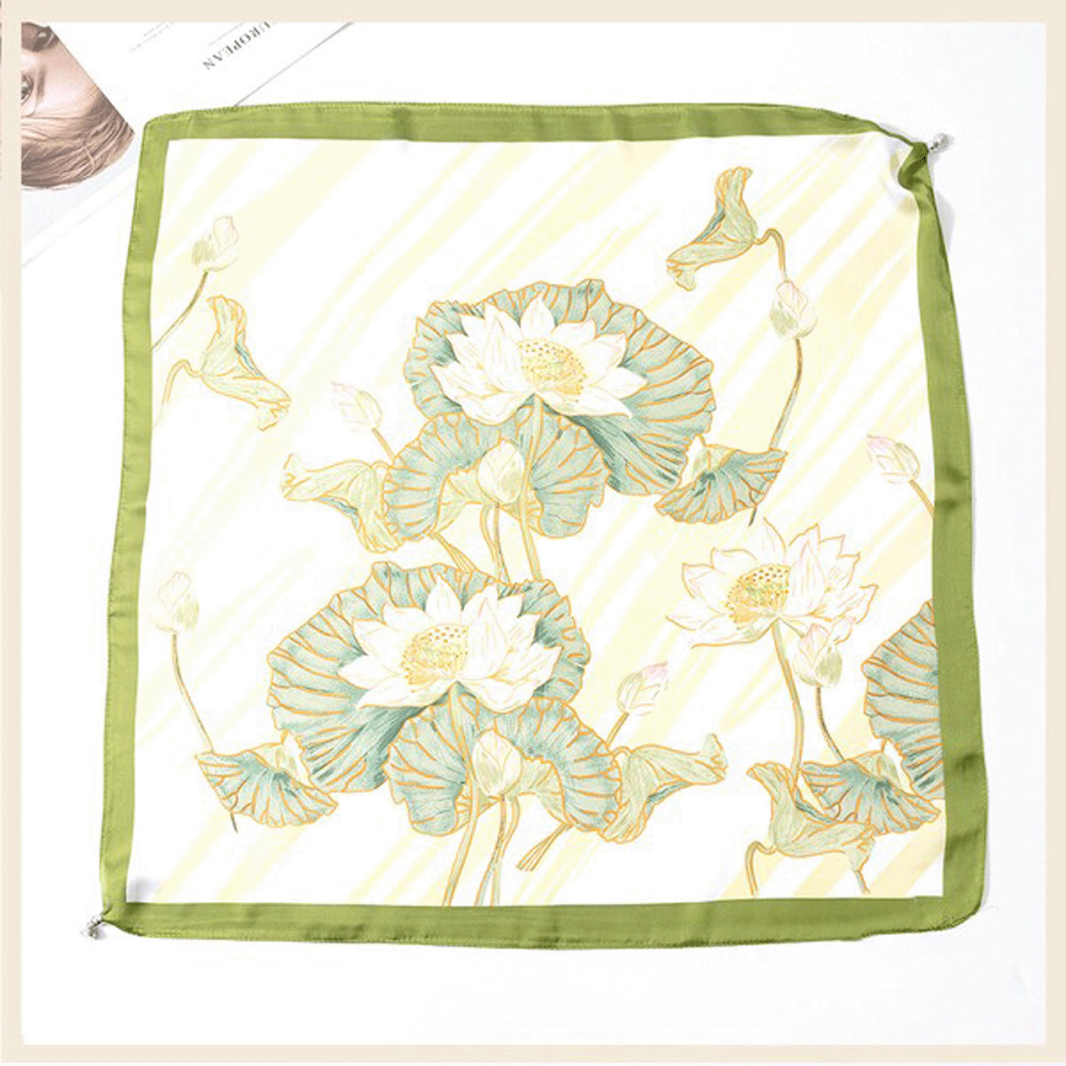 【12，15，43，60終了】マグネット付きスカーフ マルチプリント シルバー金具 - 画像13