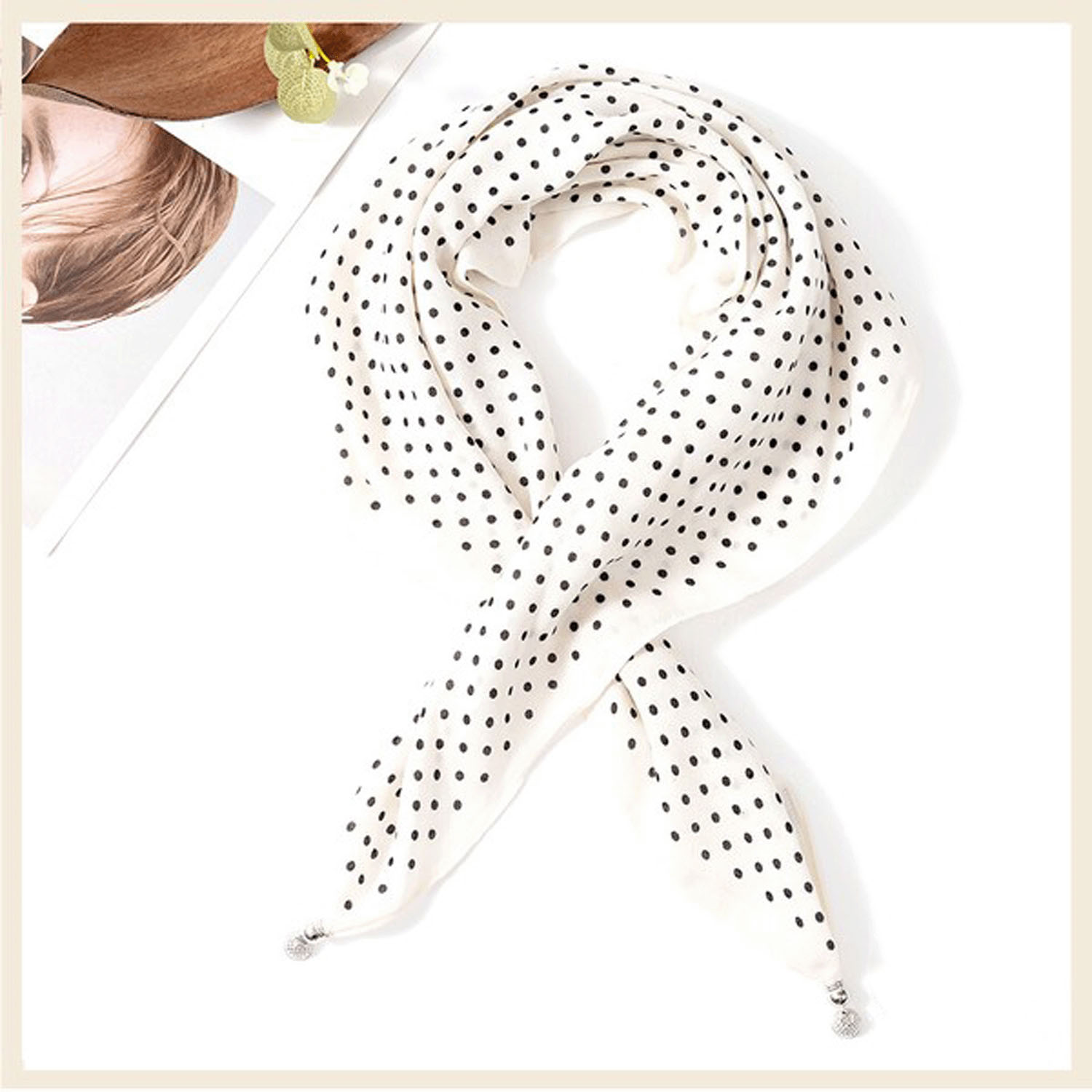 マグネット付きスカーフ ドット