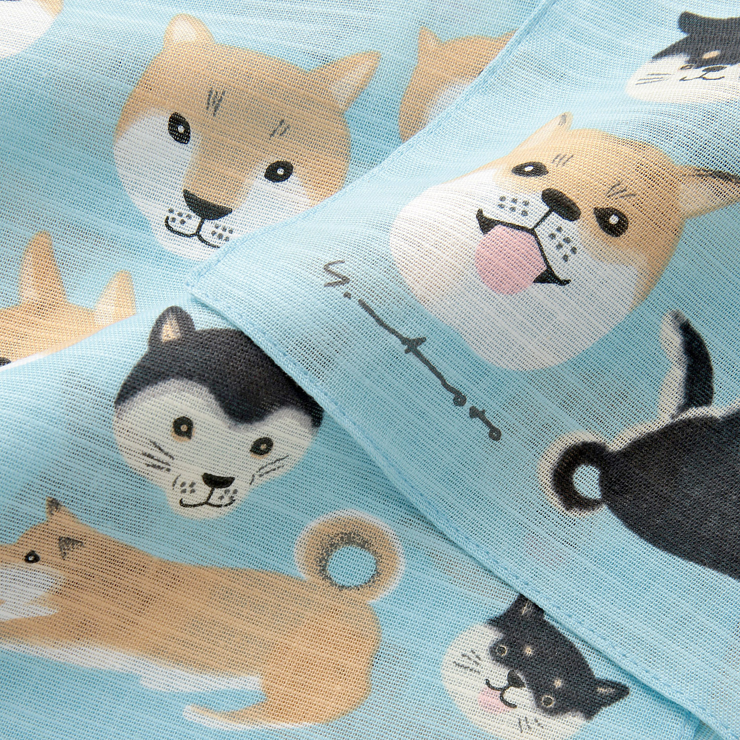 日本製 マツモトヨーコ 綿スラブハンカチスカーフ 50×50 - 画像11