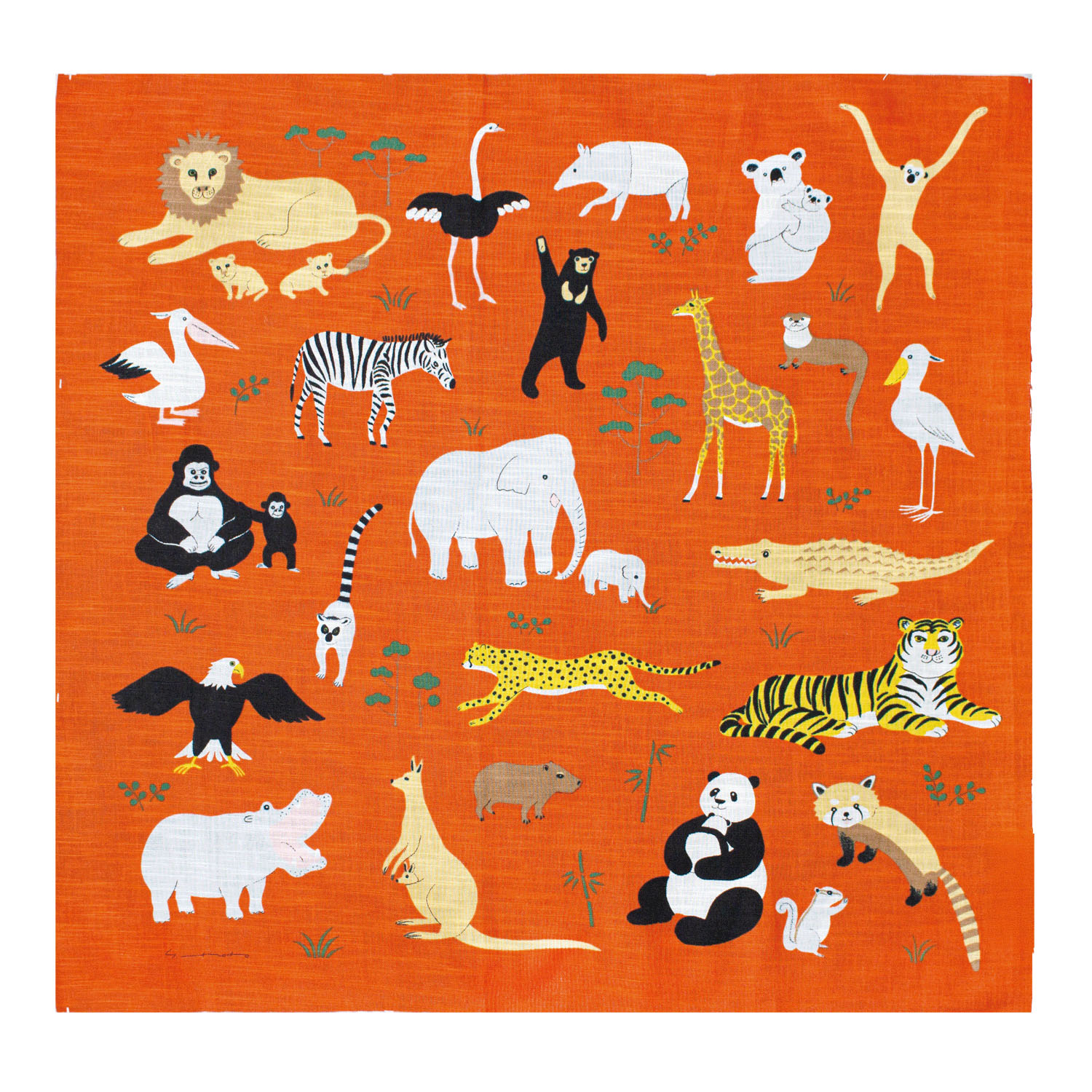 日本製 マツモトヨーコ 綿スラブハンカチスカーフ 50×50 - 画像14