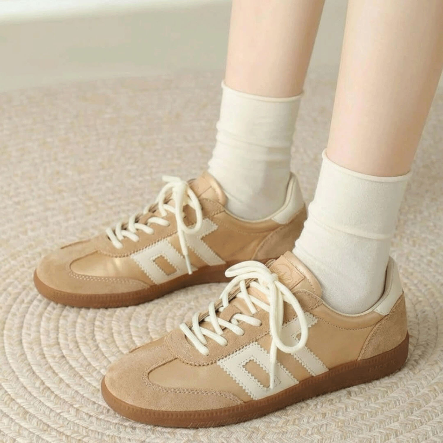 BACK70【GHOST】サテンコンビスニーカー - 画像1