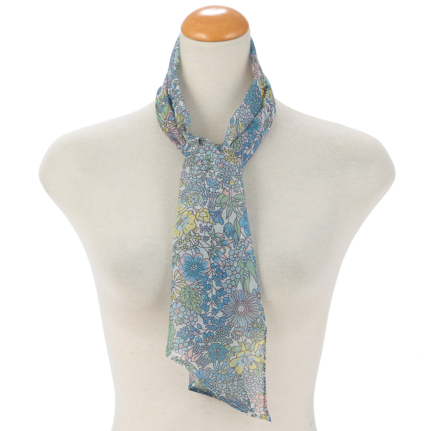 小花柄剣先ストール - 画像3