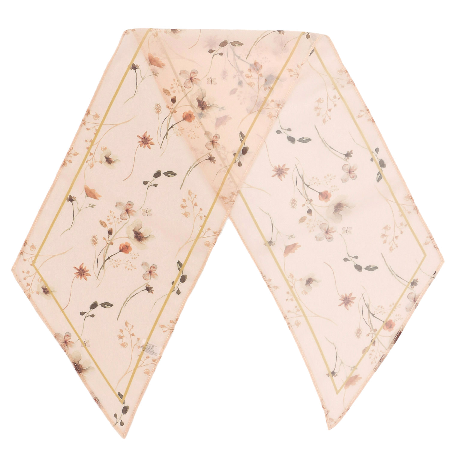 接触冷感フラワー剣先ストール - 画像3