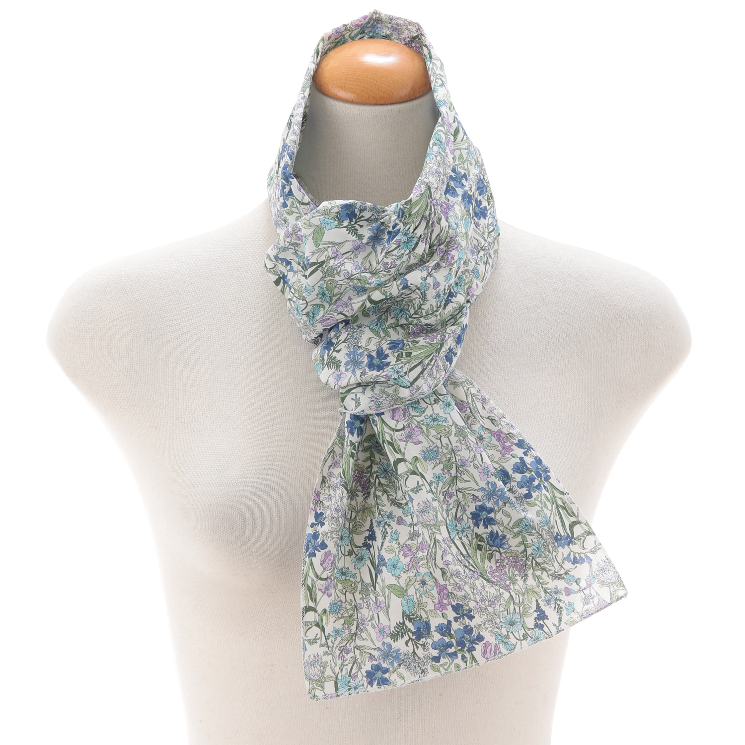 日本製 コットンフラワー差込みストール - 画像1