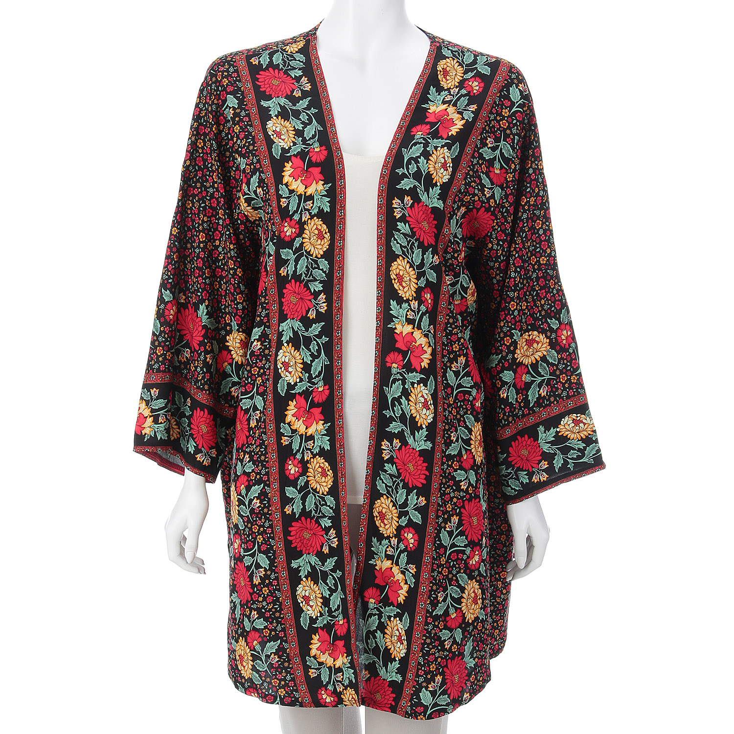 7分袖プリントジレ