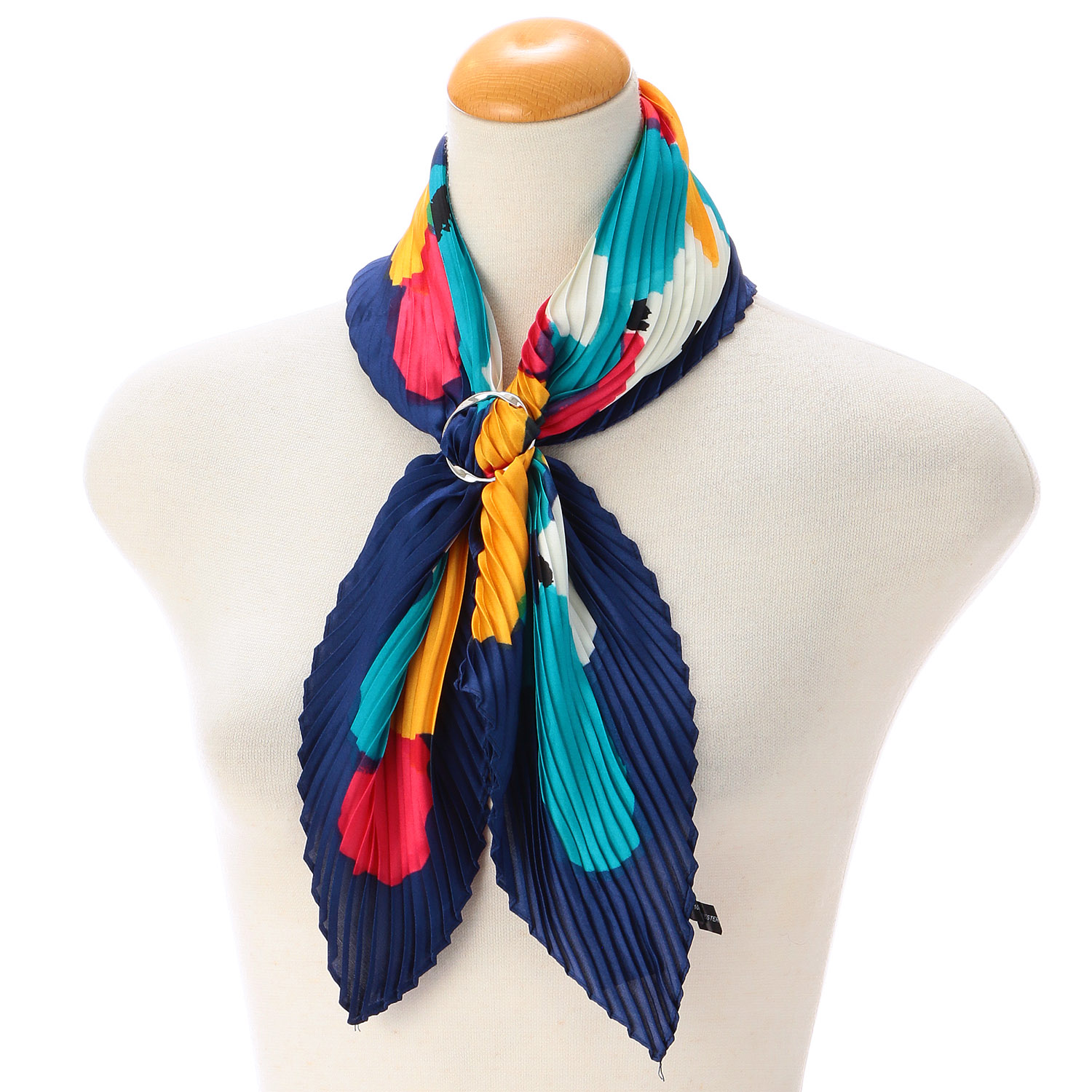 スカーフリング付きプリーツスカーフ ポップ - 画像6