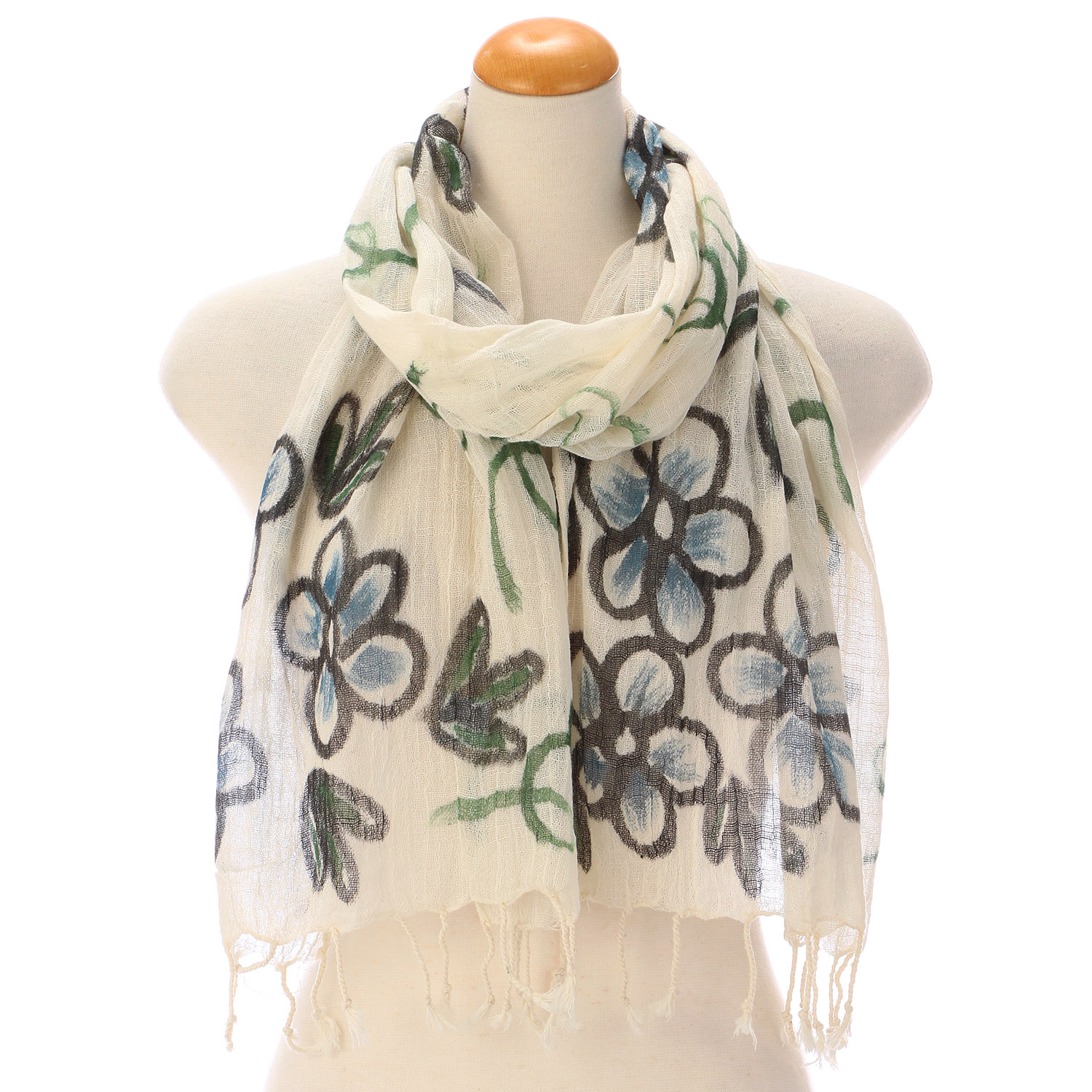 【07終了】インド製 手描き風ストール カラー - 画像18