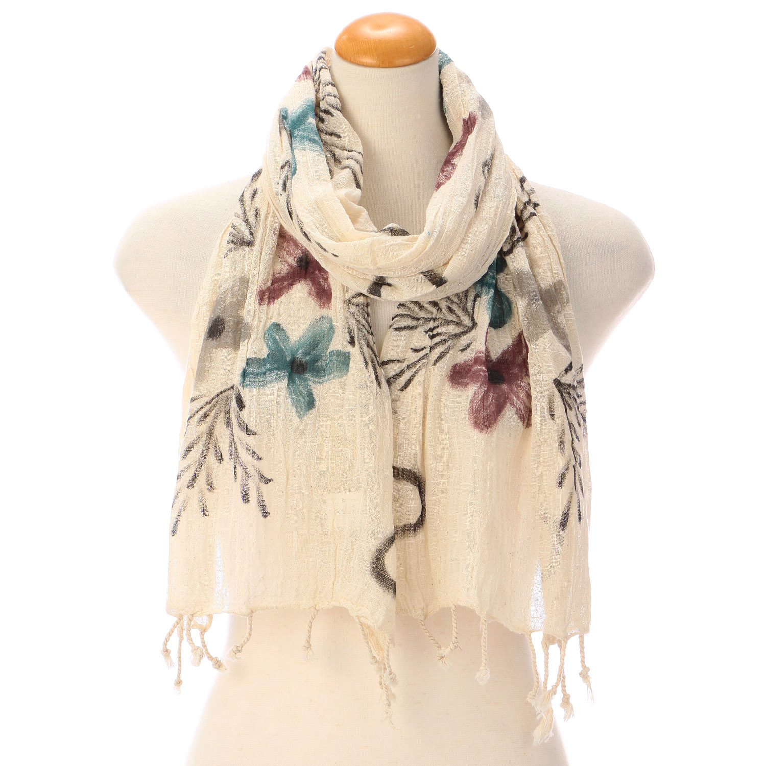 【07終了】インド製 手描き風ストール カラー - 画像20