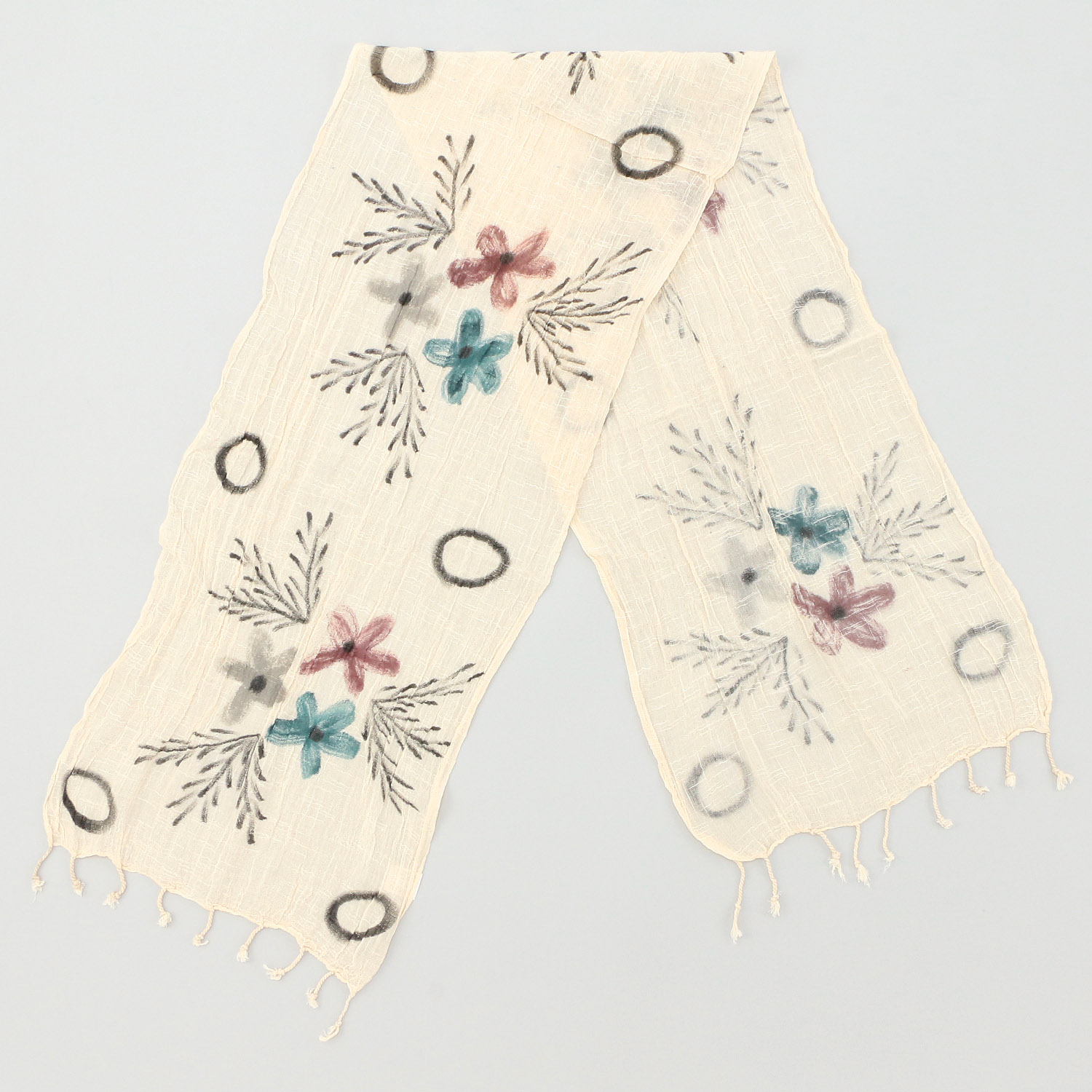 【07終了】インド製 手描き風ストール カラー - 画像21