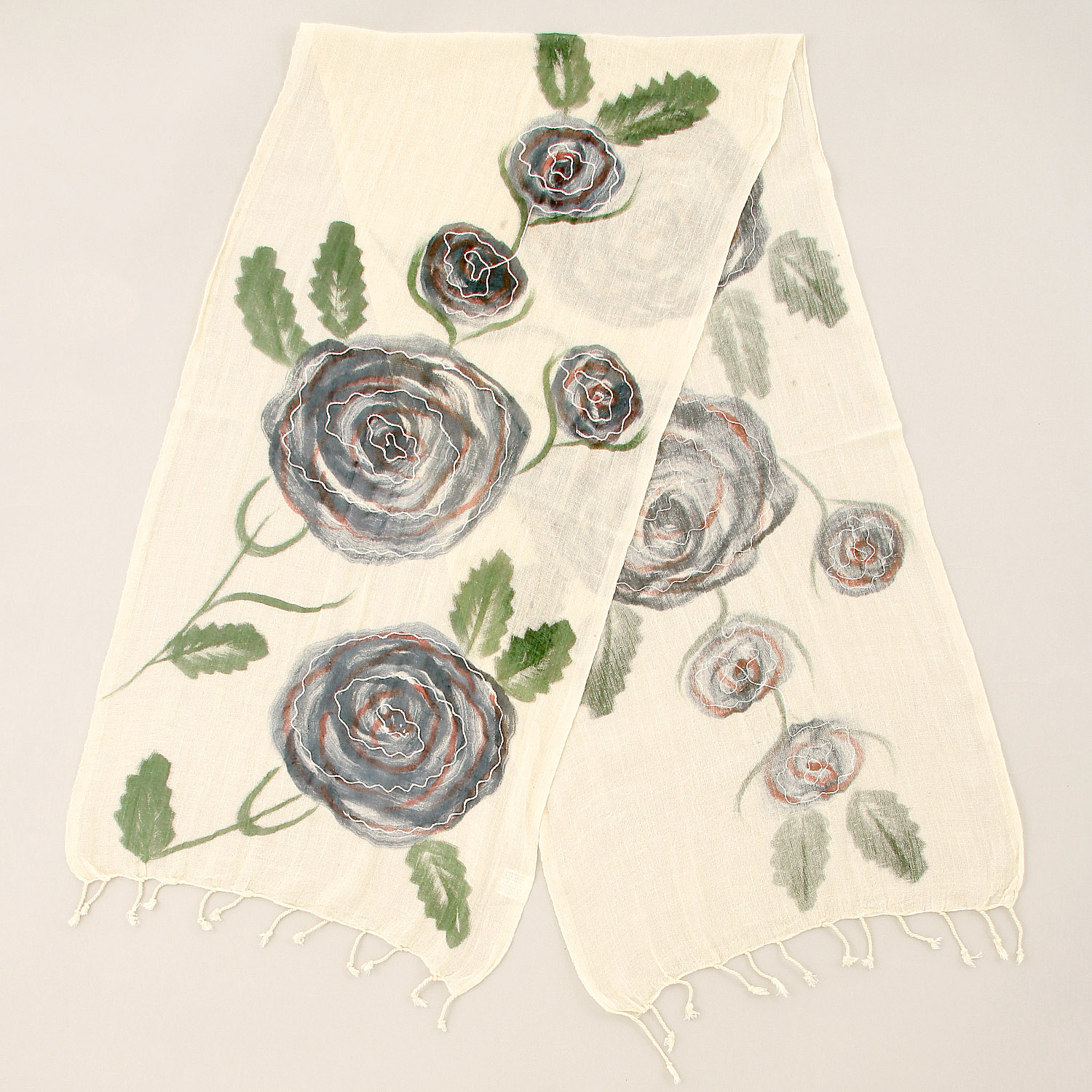 【07終了】インド製 手描き風ストール カラー - 画像10