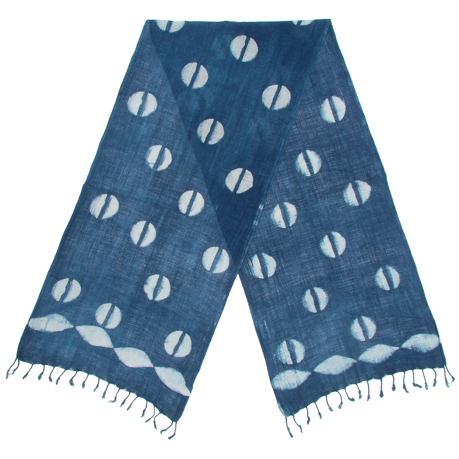 【01，02， 04終了】インド製 綿スラブストール ブルー - 画像20