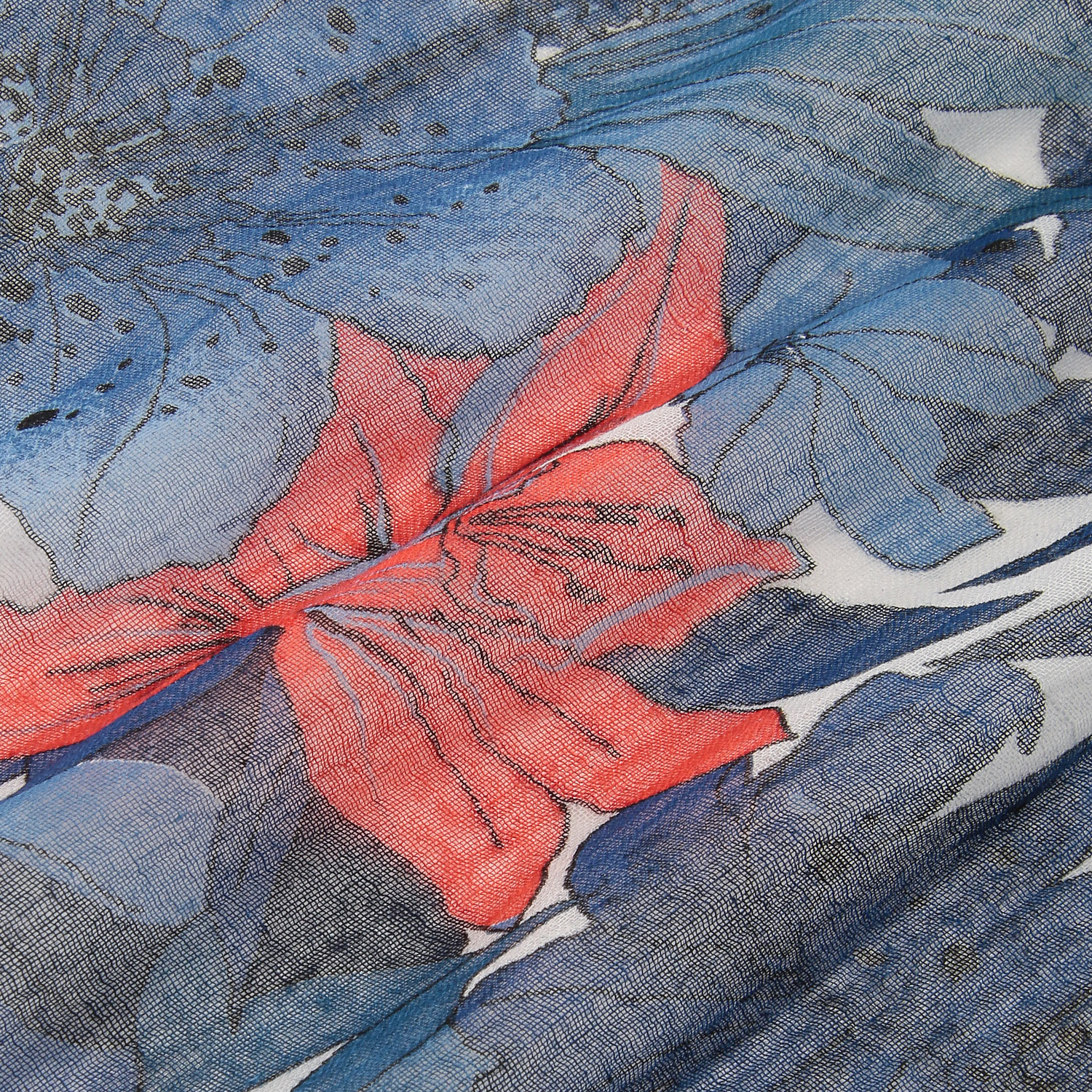 インド製 コットンガーゼ調大判ストール - 画像4