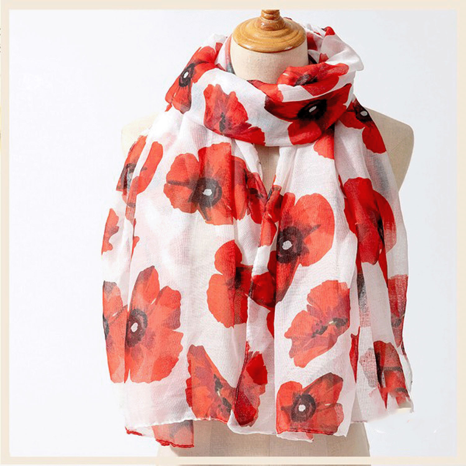 大判ストール ポピー - 画像1