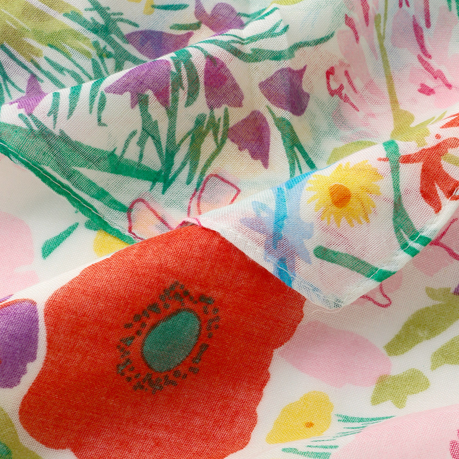 【ディープブルー終了】花柄プリントストール - 画像6