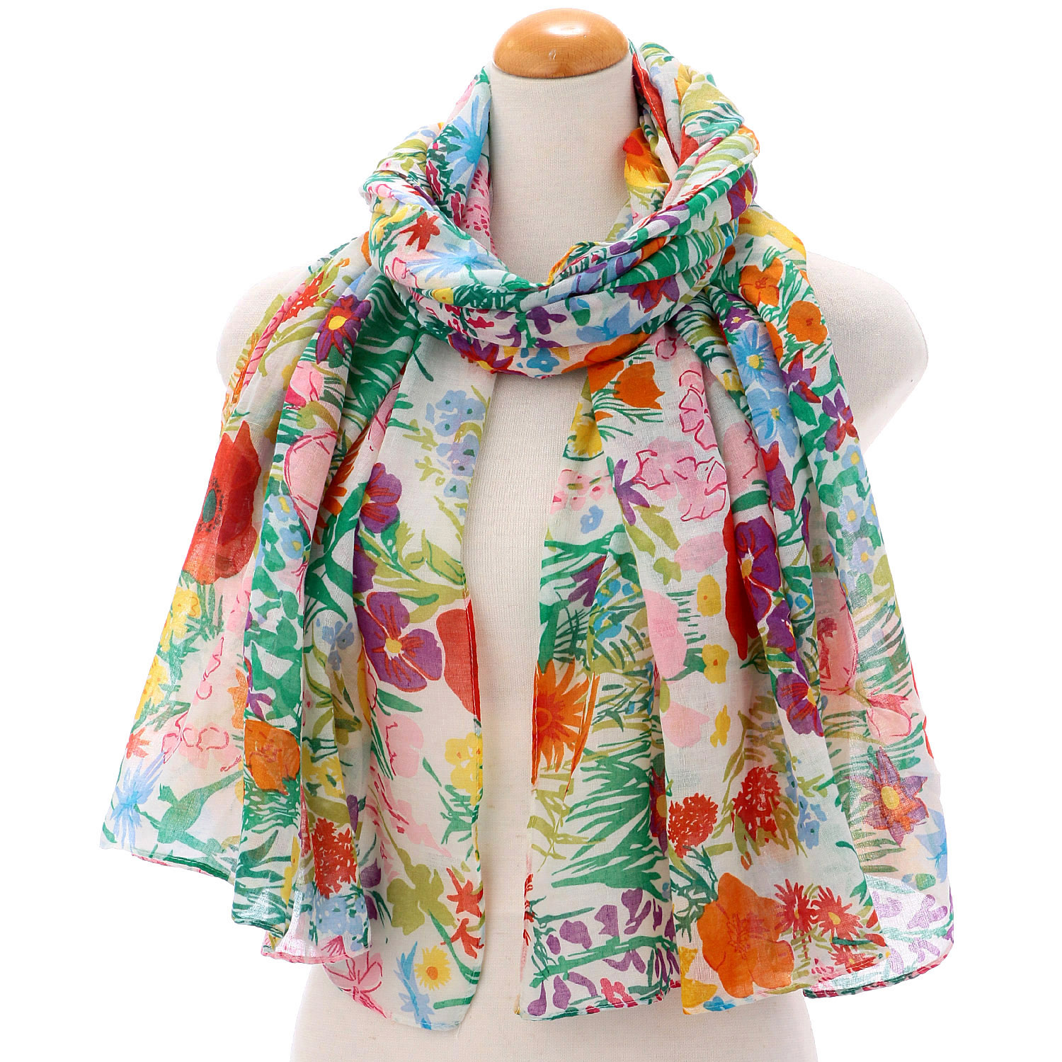 花柄プリントストール - 画像1