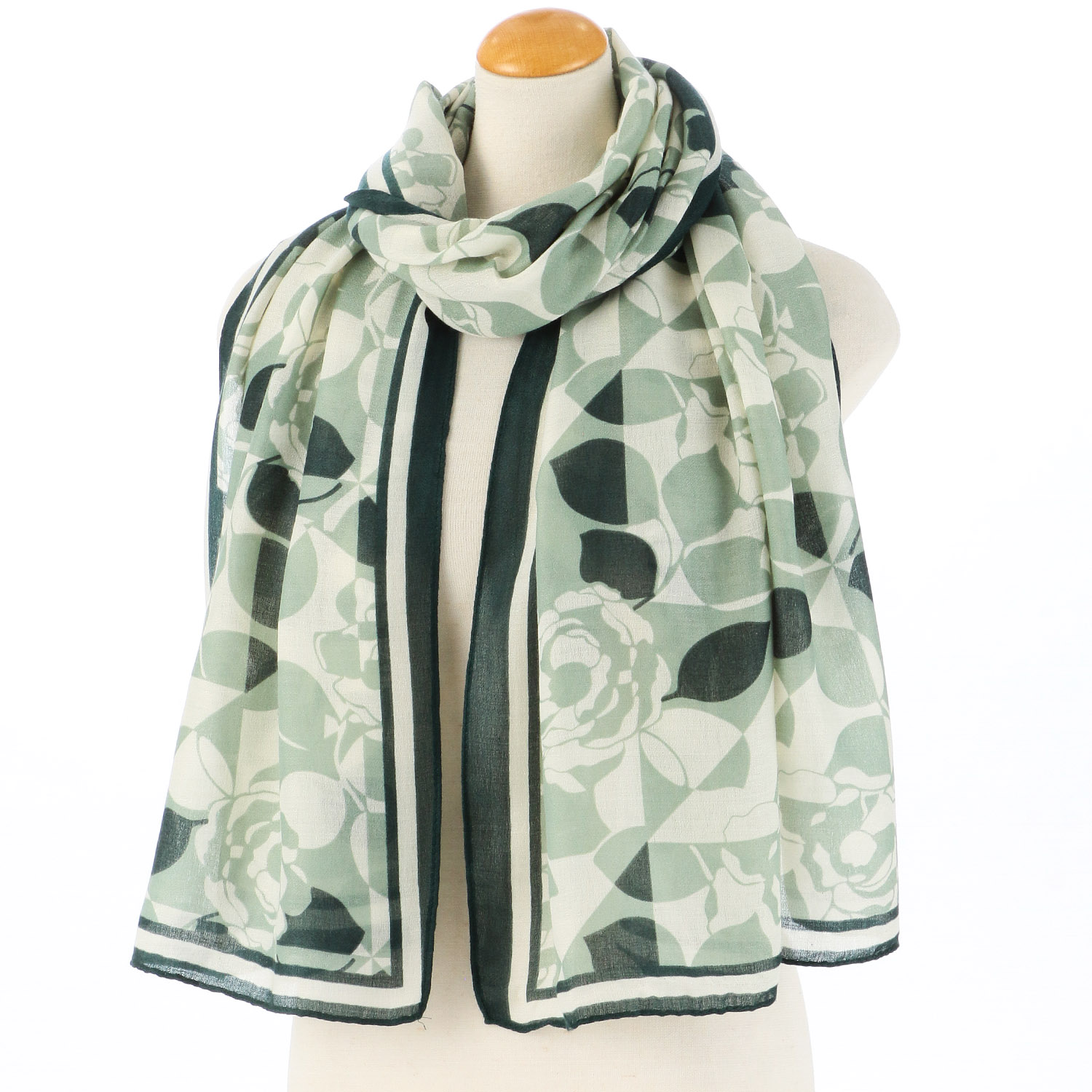 バラ柄ストール