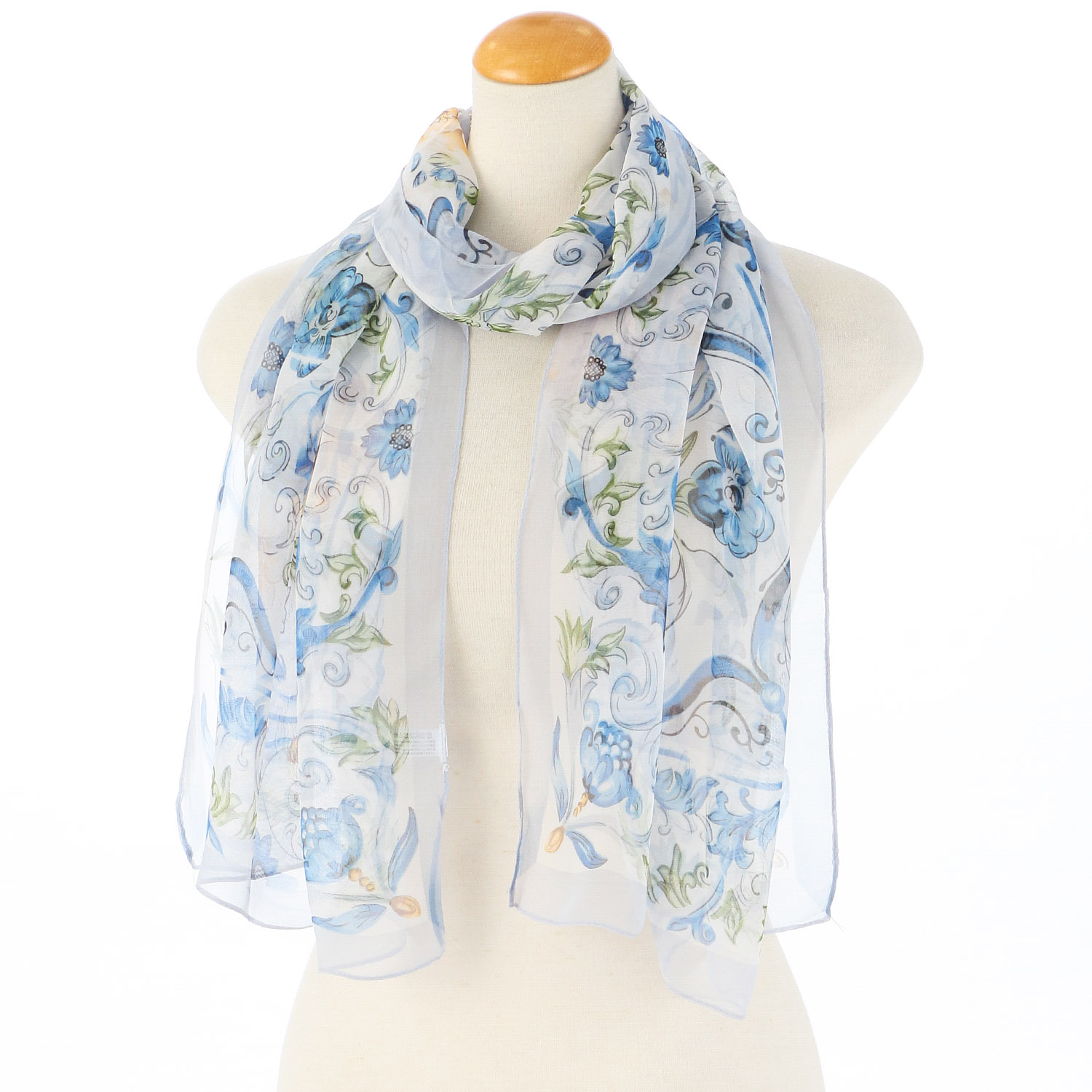 花柄シフォンプリントストール - 画像5