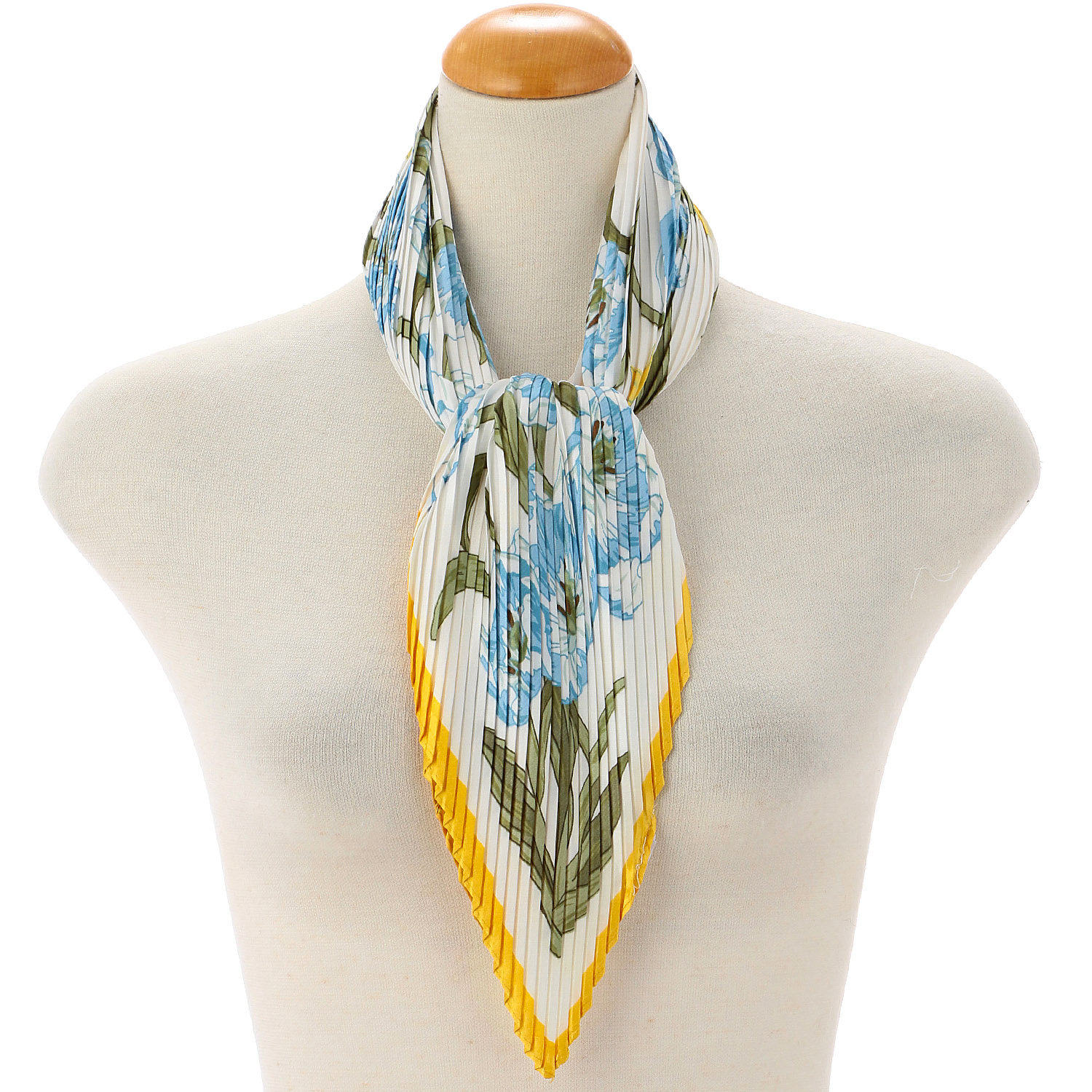 プリーツスカーフ 花柄 - 画像3