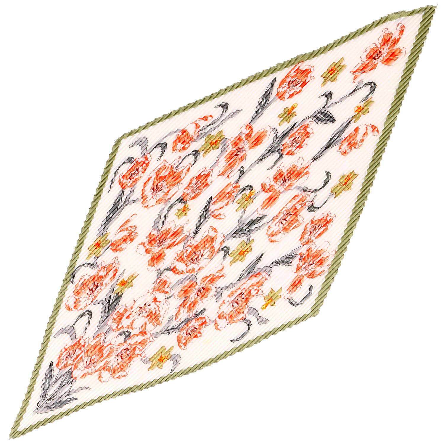 プリーツスカーフ 花柄 - 画像5