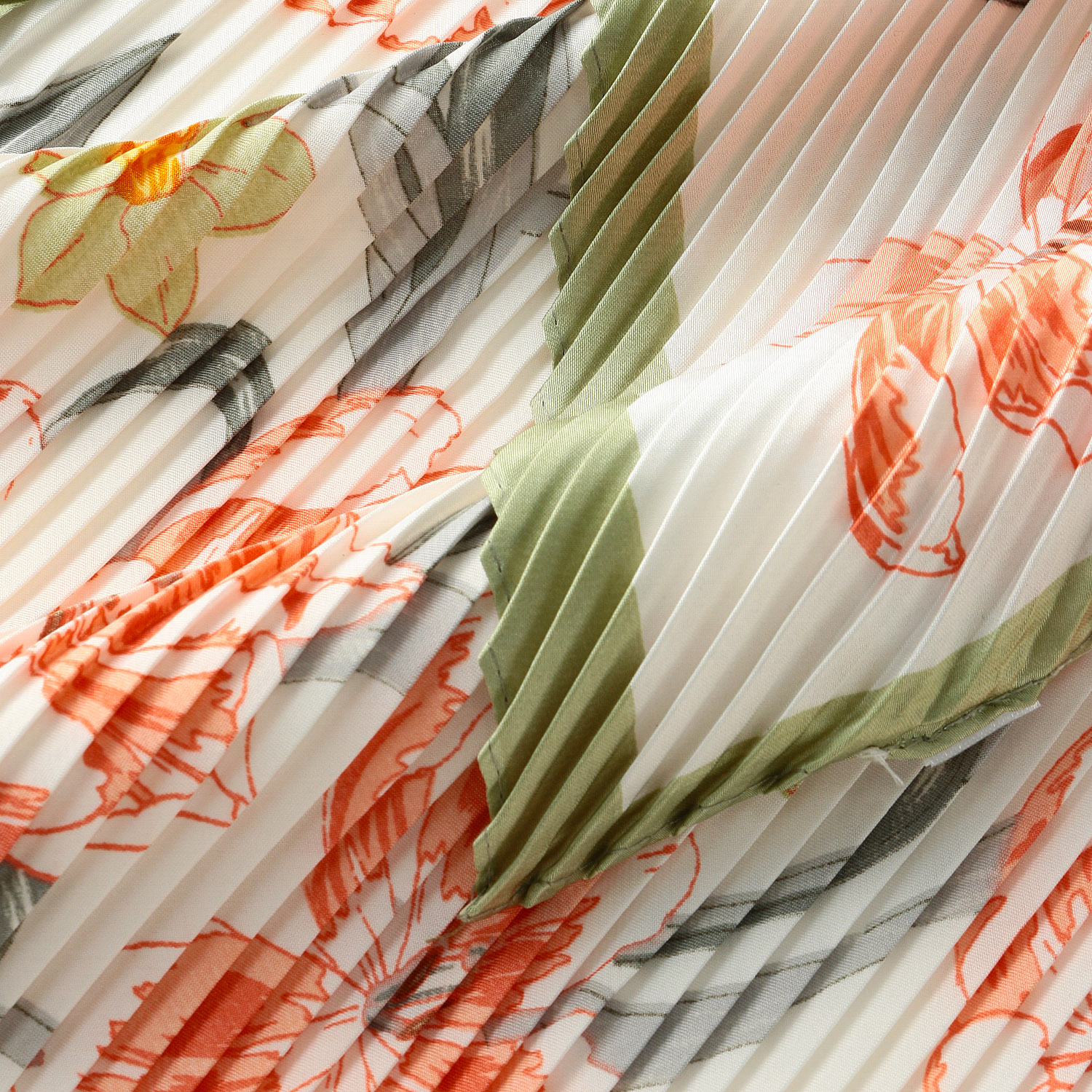 プリーツスカーフ 花柄 - 画像6