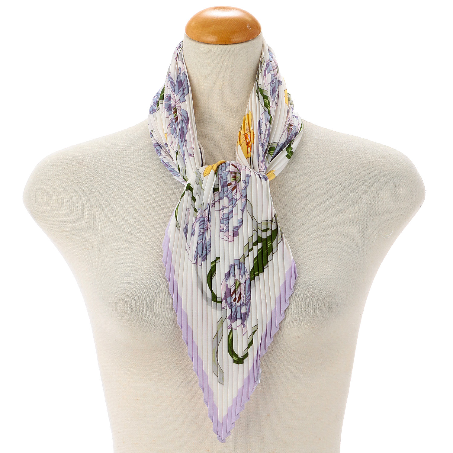 プリーツスカーフ 花柄 - 画像7