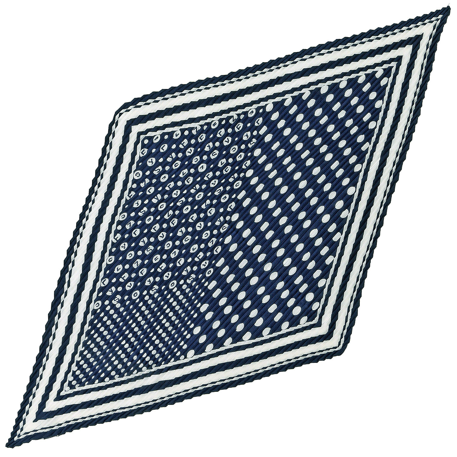 【ブラック、ホワイト終了】プリーツスカーフ ドット英字 - 画像5