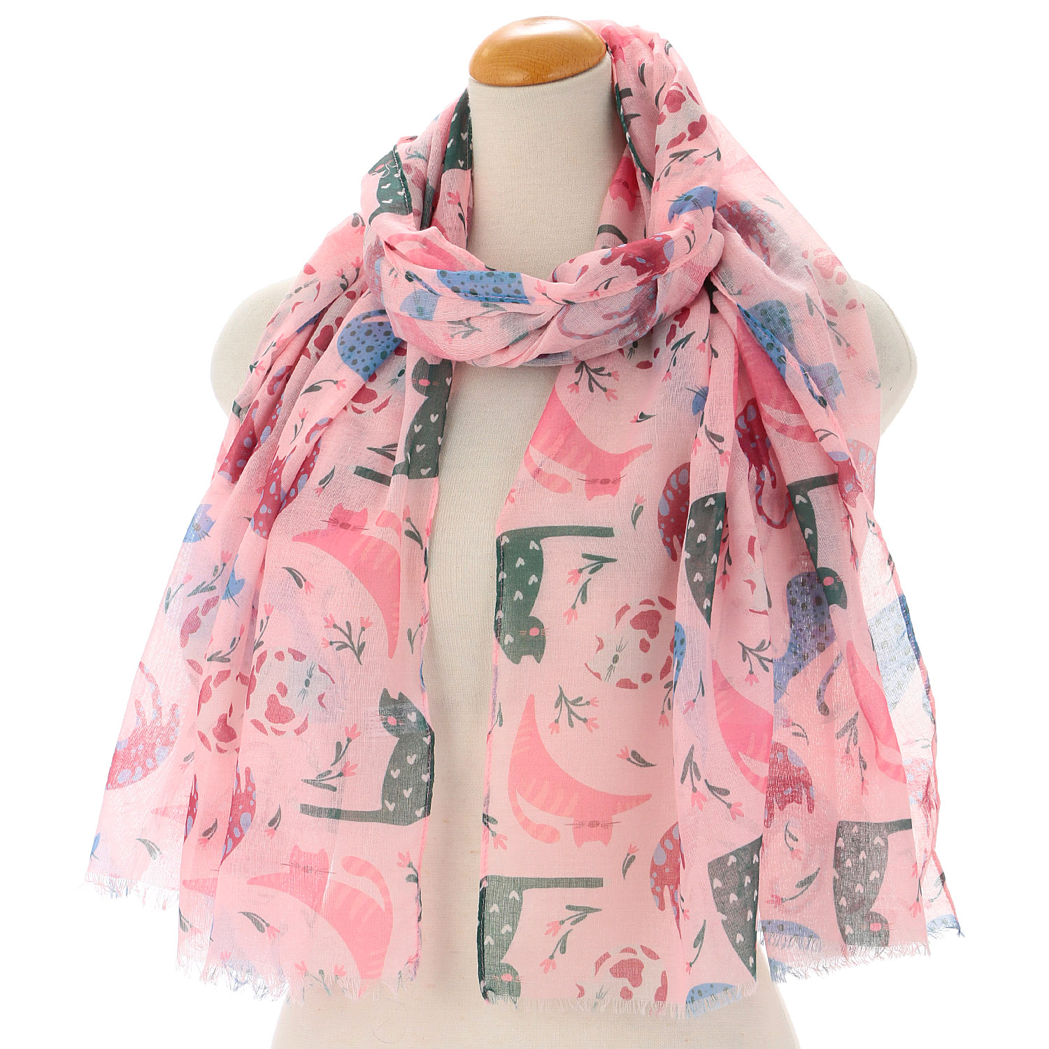 ネコ柄プリントストール - 画像5