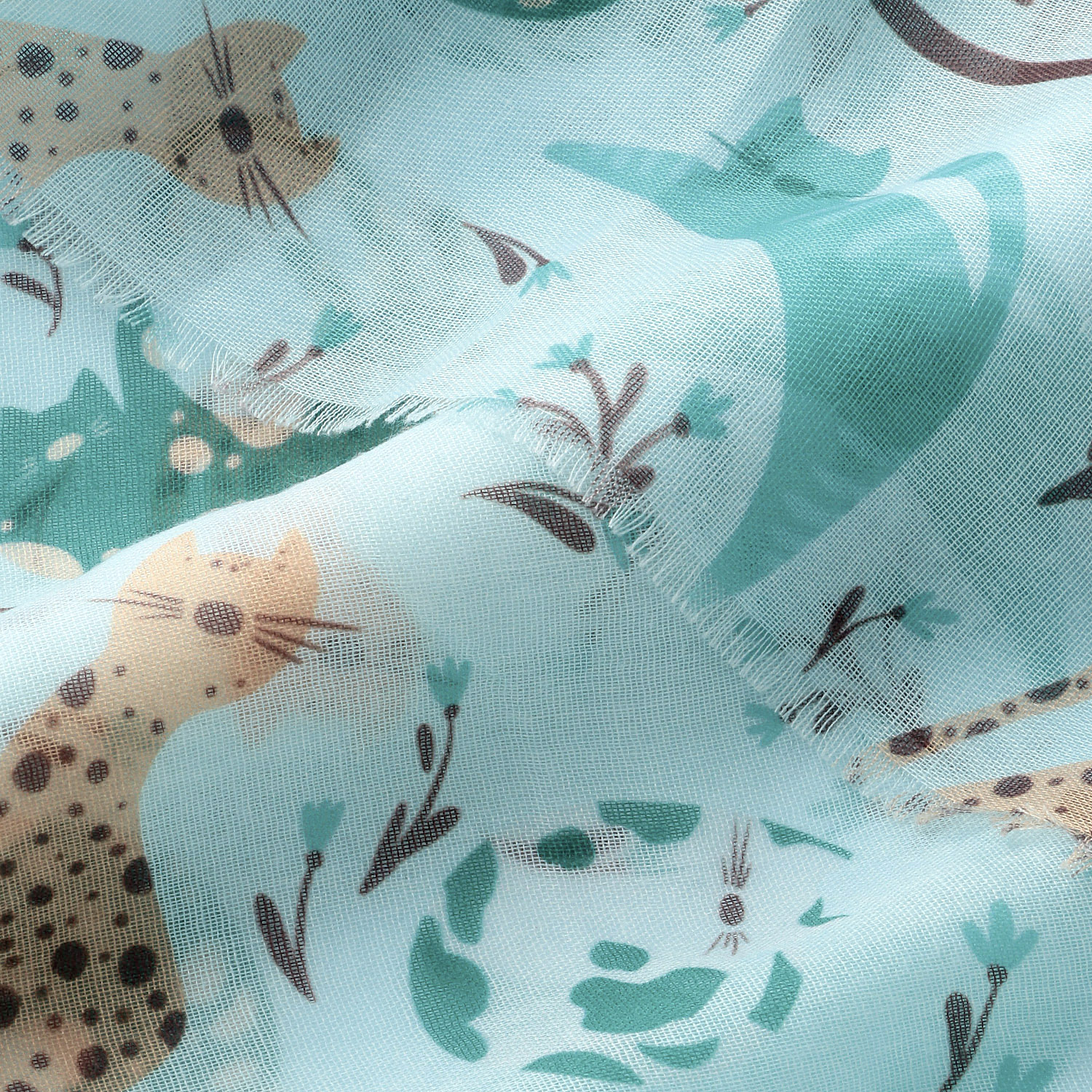 ネコ柄プリントストール - 画像8