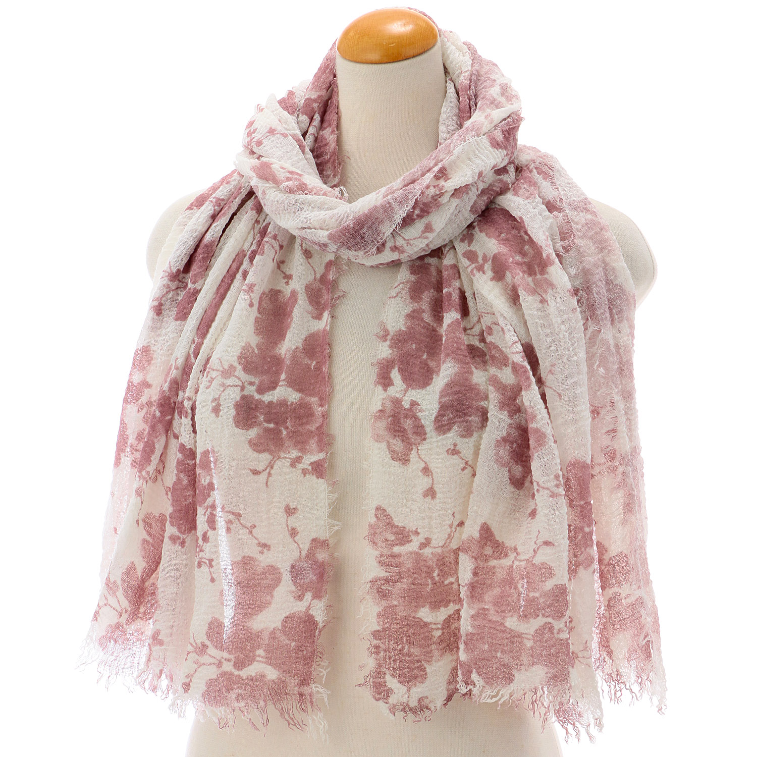 花柄ガーゼタッチストール - 画像3