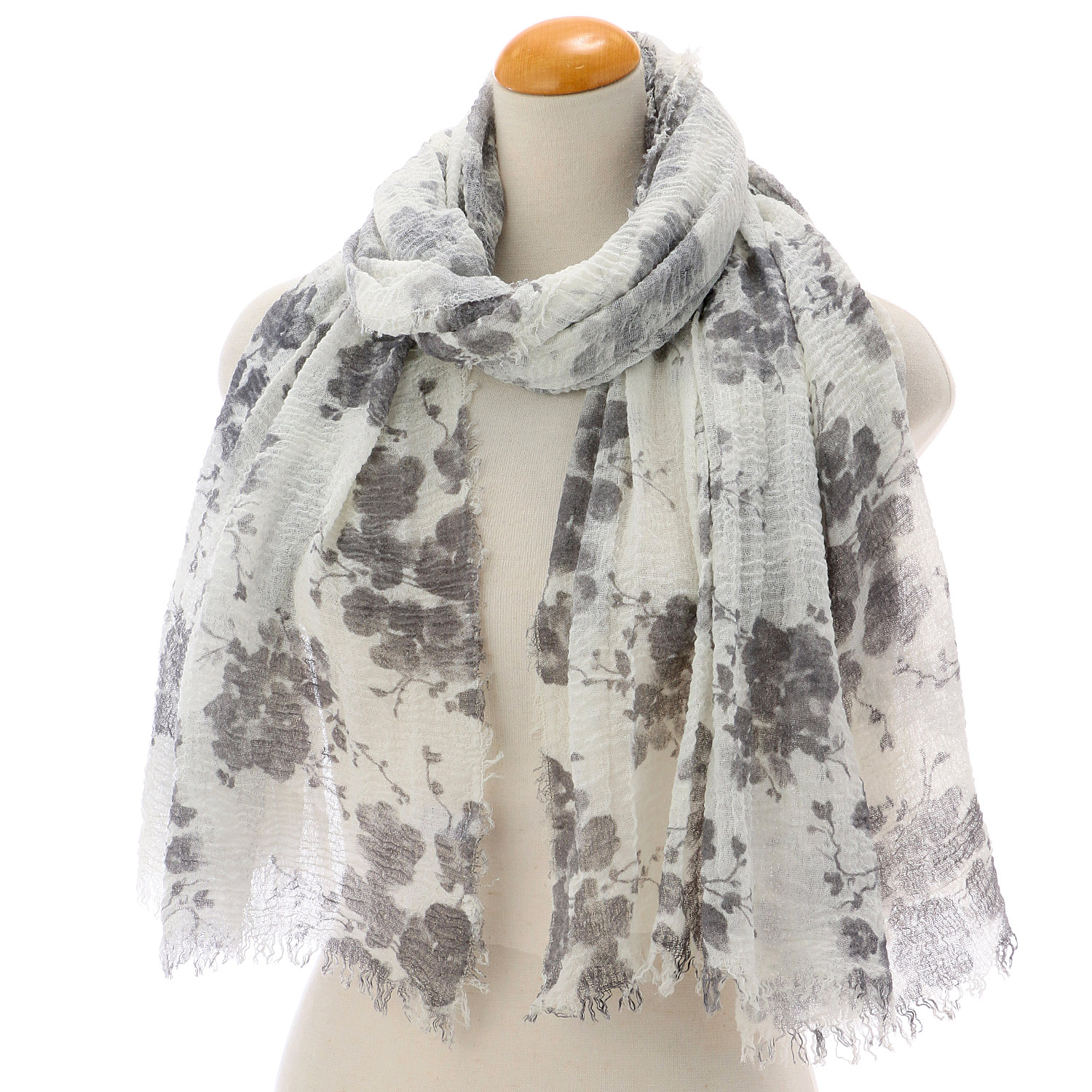 花柄ガーゼタッチストール