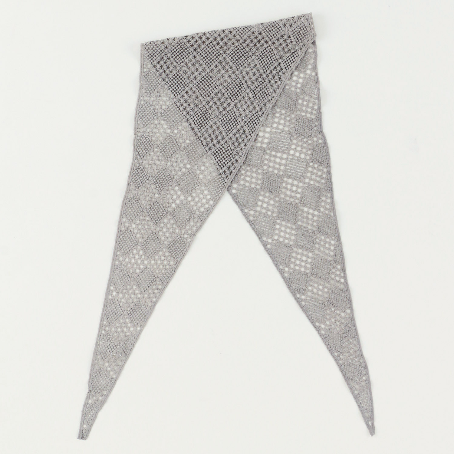 コットン刺繍三角レースストール  幾何 - 画像2