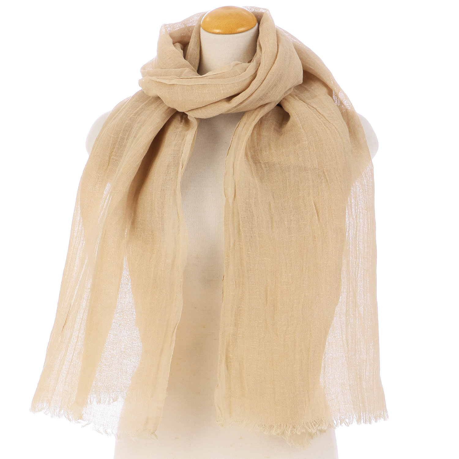 綿麻無地ストール - 画像2